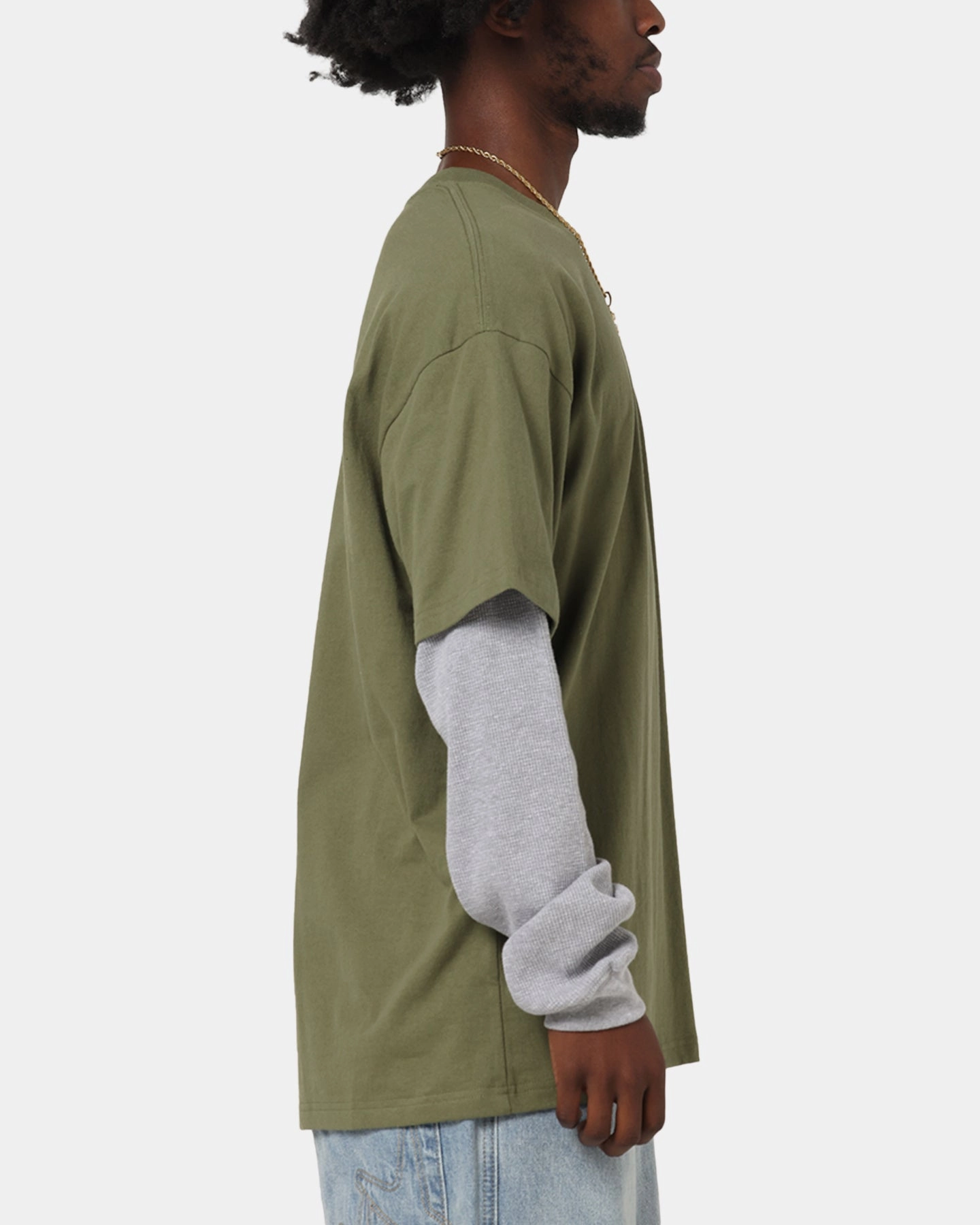X-Large 91 Double Layer T-Shirt Pigment Olive Stylish and Fun Fit For Movement