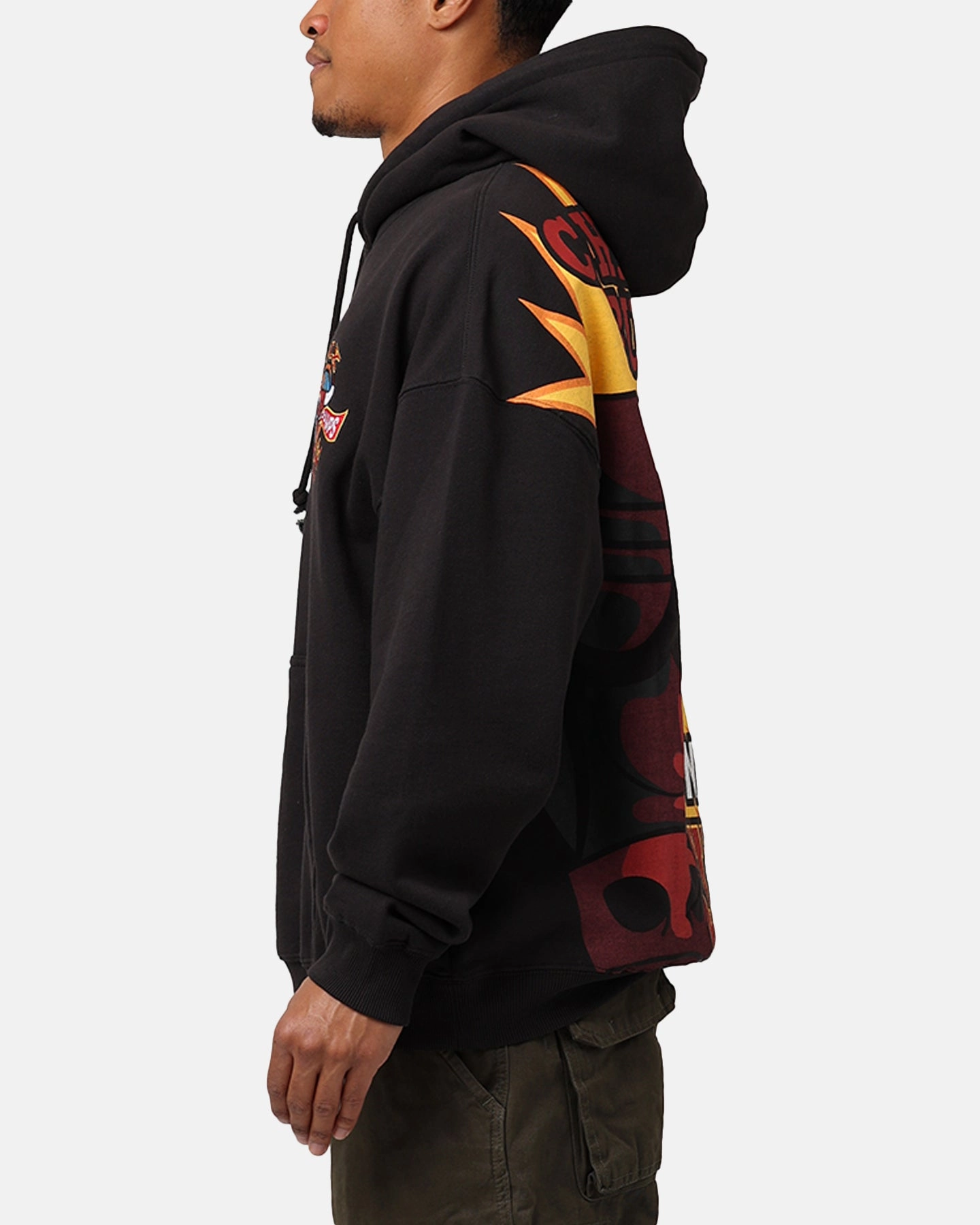 Contemporary Fit AbrasionResistant Edging Mitchell & Ness Chicago Bulls 6 Time Hoodie Black
