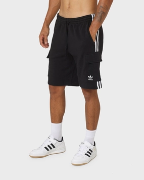 HighBackRise Adidas 3 Stripe Cargo Shorts Black