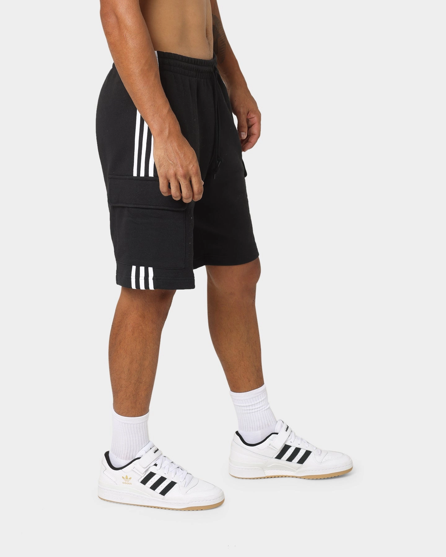 skiing gear Adidas 3 Stripe Cargo Shorts Black