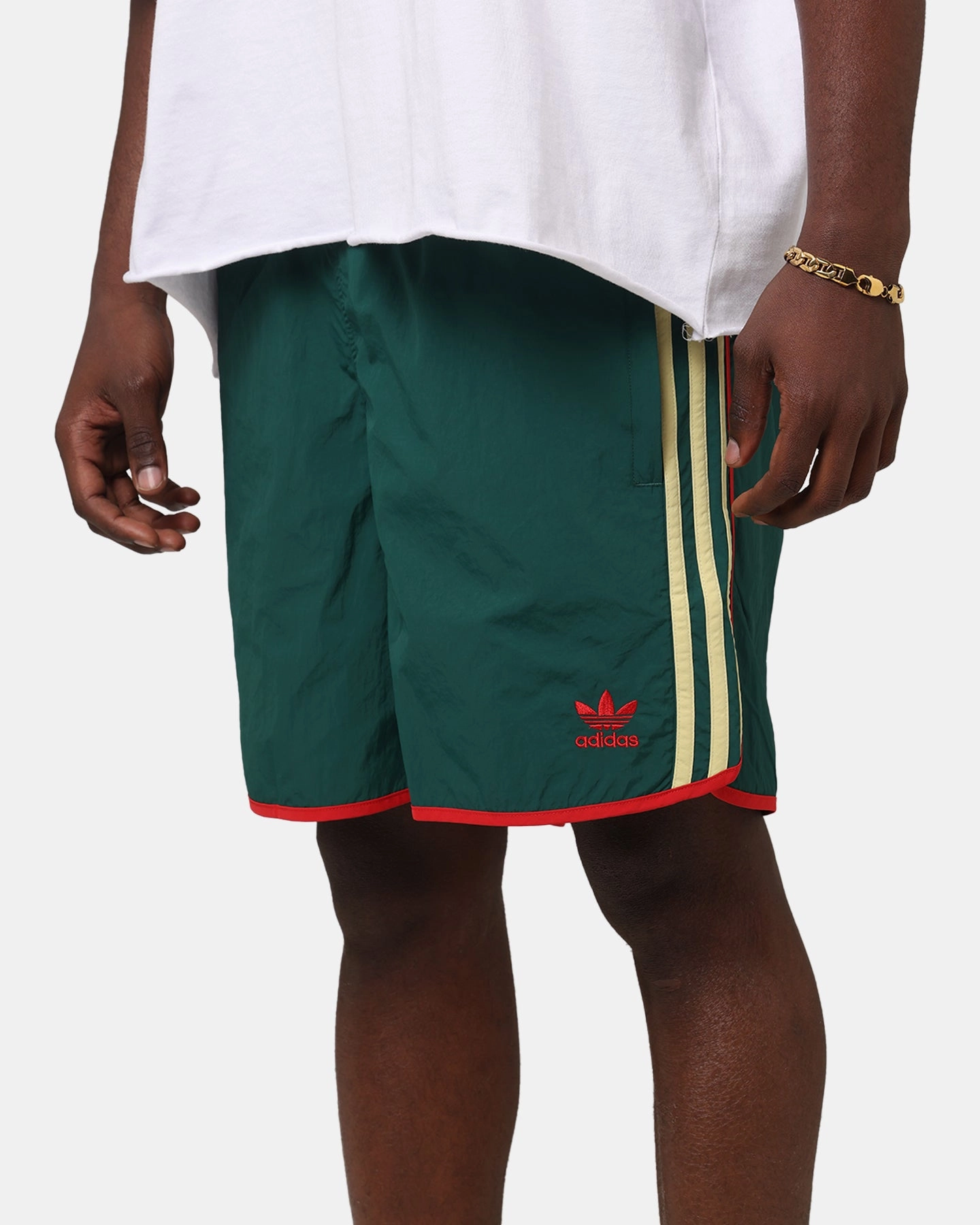 Durable Hemming Everyday Feel Adidas Adicolor Classics Sprinter Shorts Green/Yellow