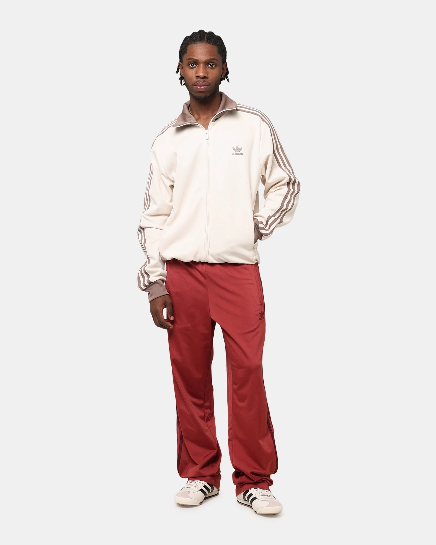 Stretchable Fabric Quick Layering Adidas Adicolor Classics Track Top Wonder White