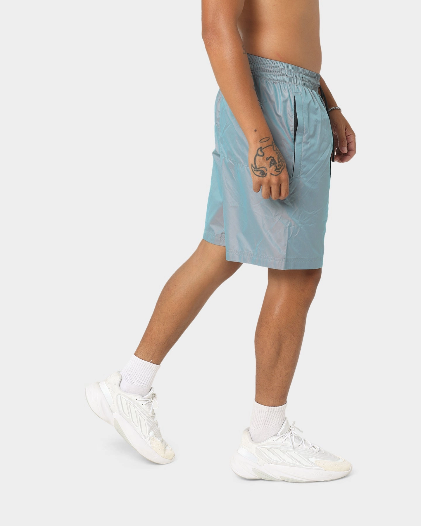 Floral Print clubbing attire Adidas Adicolor Shattered Trefoil Shorts Multicolor