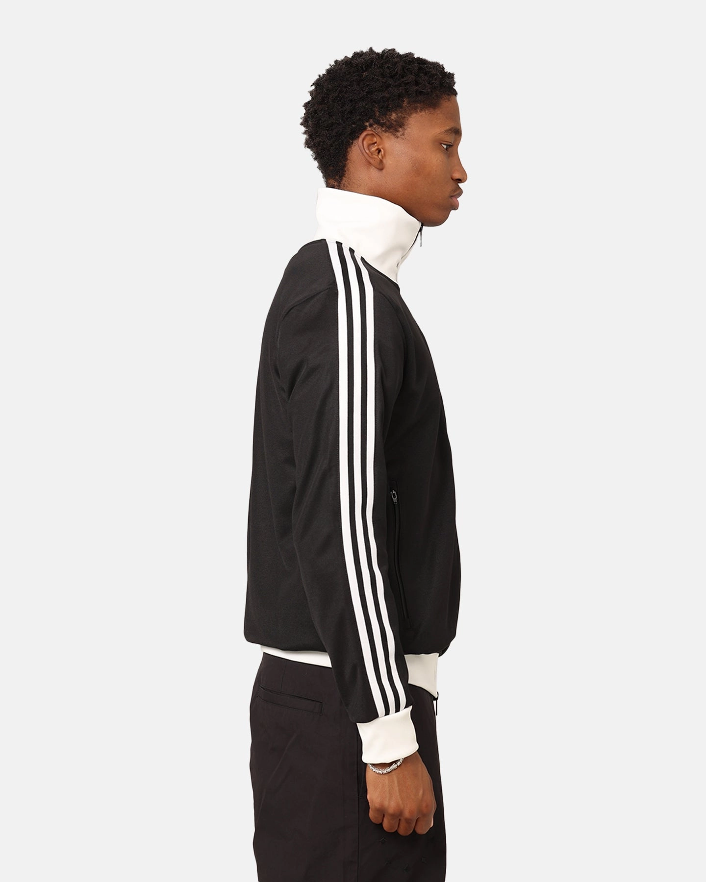 Adidas Adicolour Classics Beckenbauer Track Jacket Black/White Articulated Elbows Broadcast