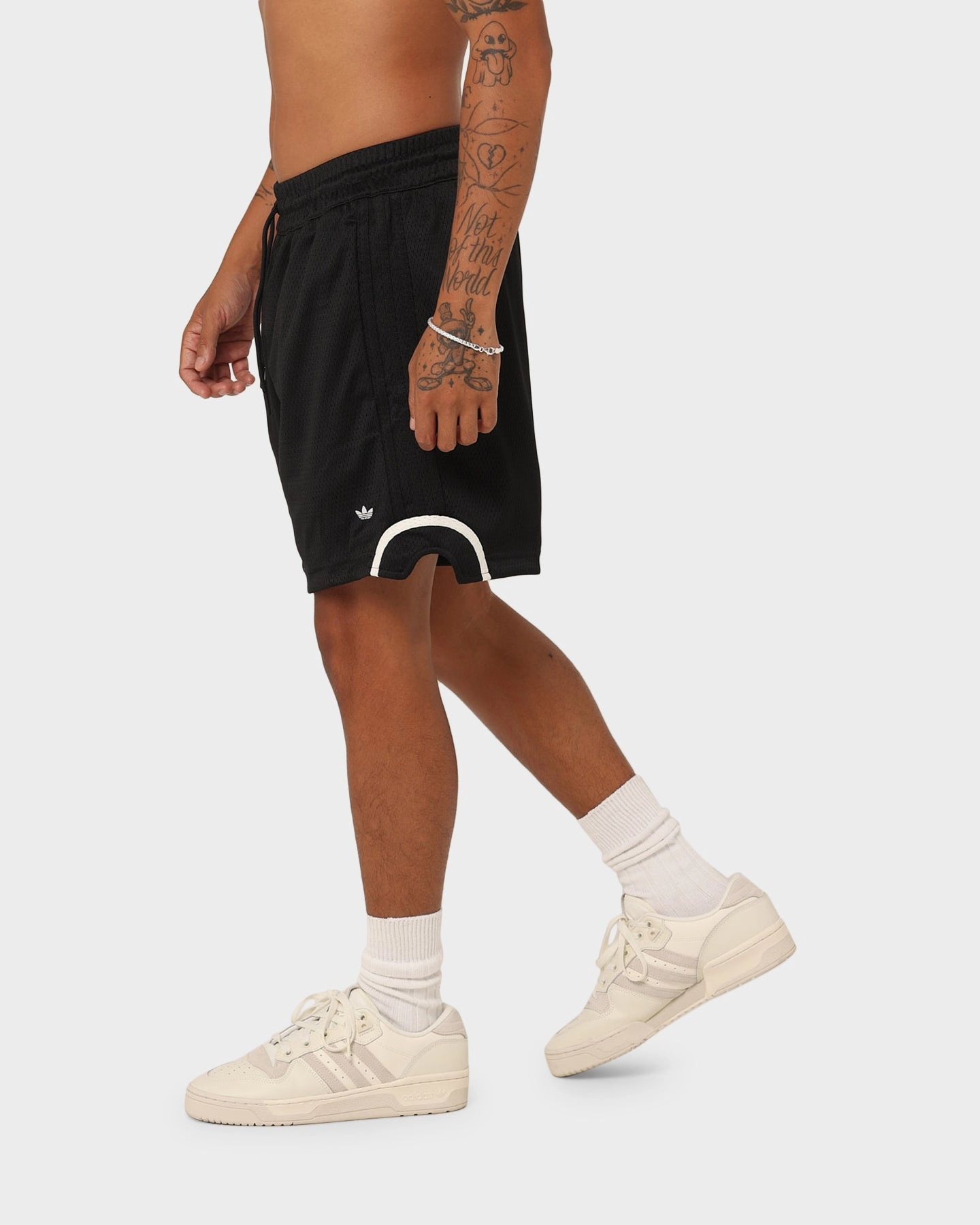 Water Resistant Finish Adidas Basketball Mesh Shorts Black/Silver