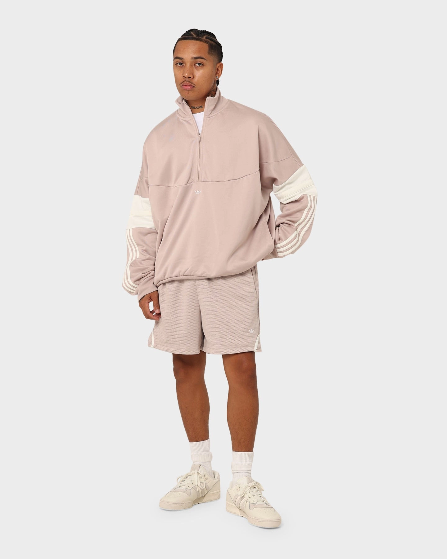 Urban Ease Adidas Basketball Warm Up Jacket Wonder Taupe/Off White