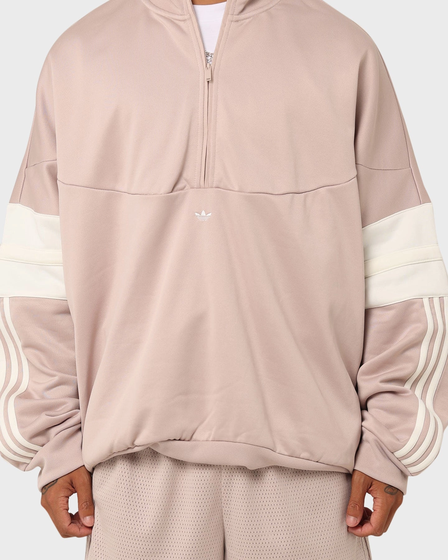 Support Adidas Basketball Warm Up Jacket Wonder Taupe/Off White