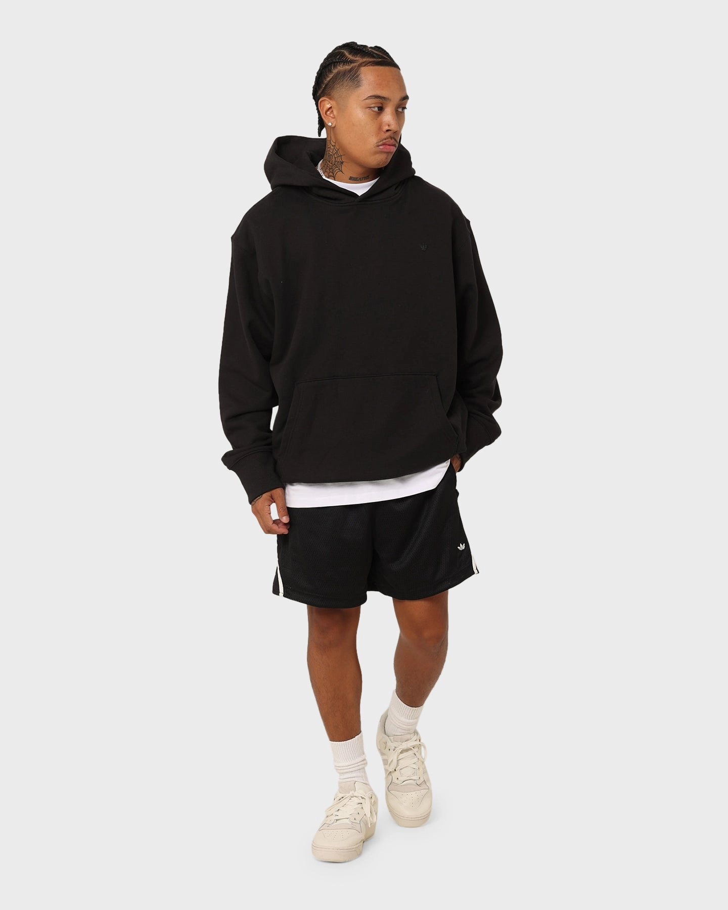 Adidas C French Terry Hoodie Black Magnetism Double Stitched Construction