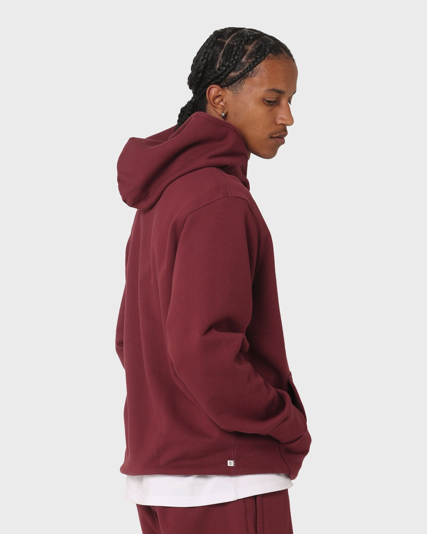 State Indication Adidas C French Terry Hoodie Shadow Red