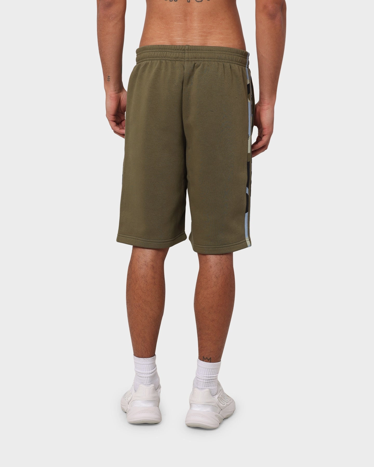 Reflective Safety Detailing multiple pockets Adidas Camo Focoli Shorts Ochre
