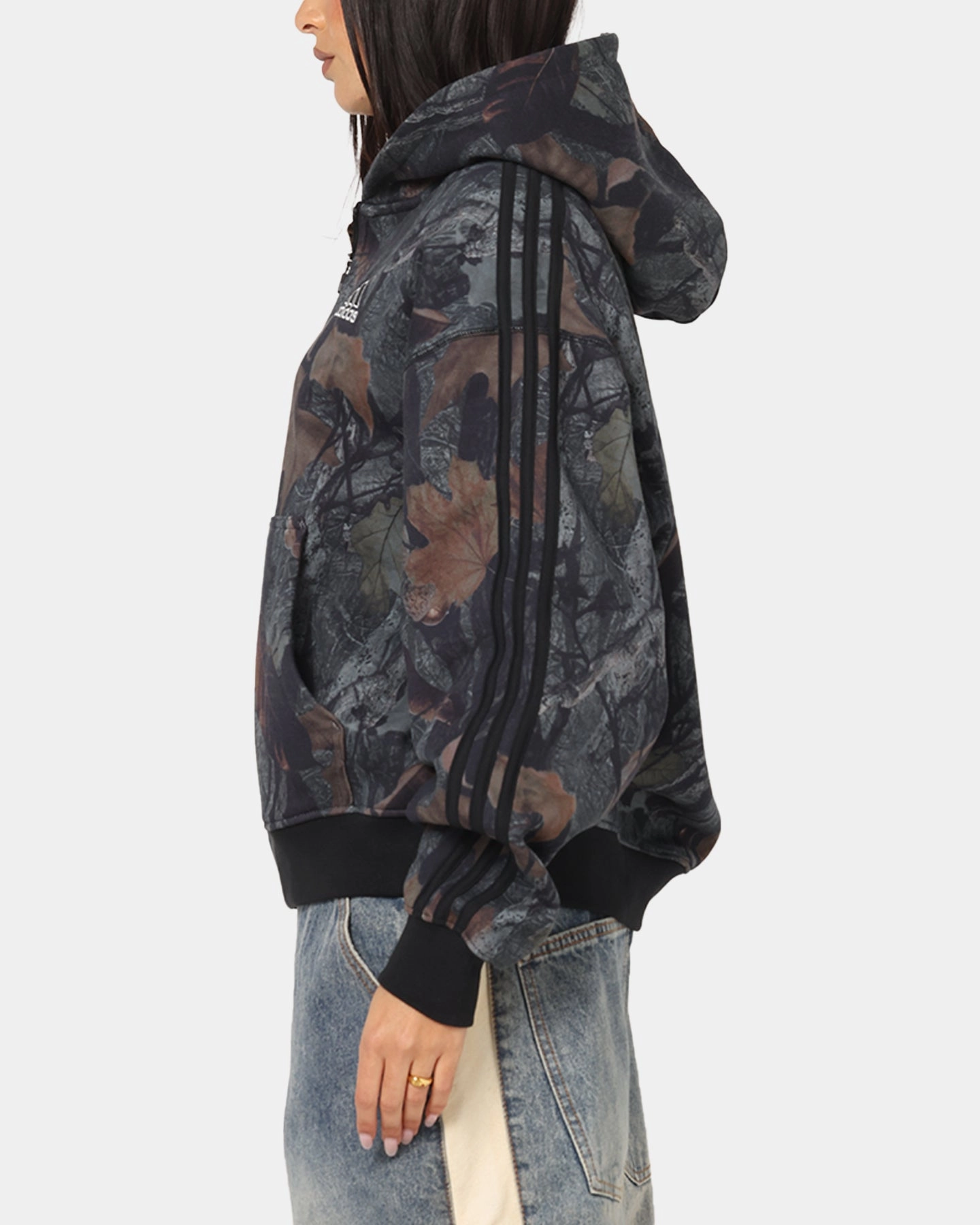 Adidas Camo Zip Up Hoodie Black Propagate