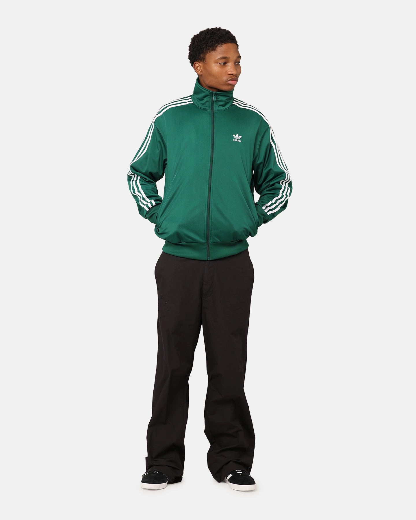 Adidas Classics Firebird Track Jacket Green HighNeck