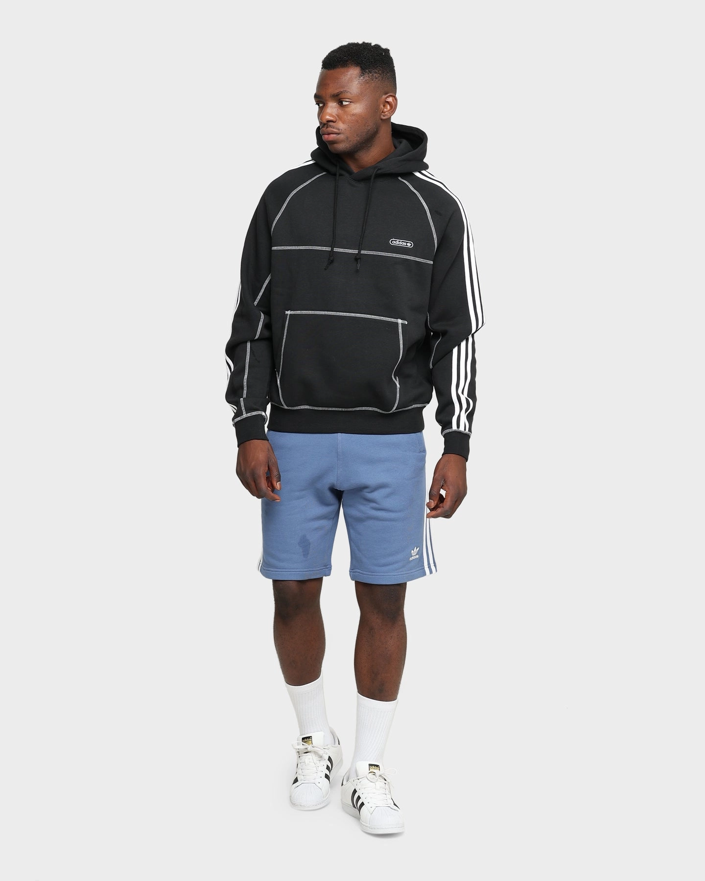 Lipstick Adidas Contrast Stitch Hoodie Black