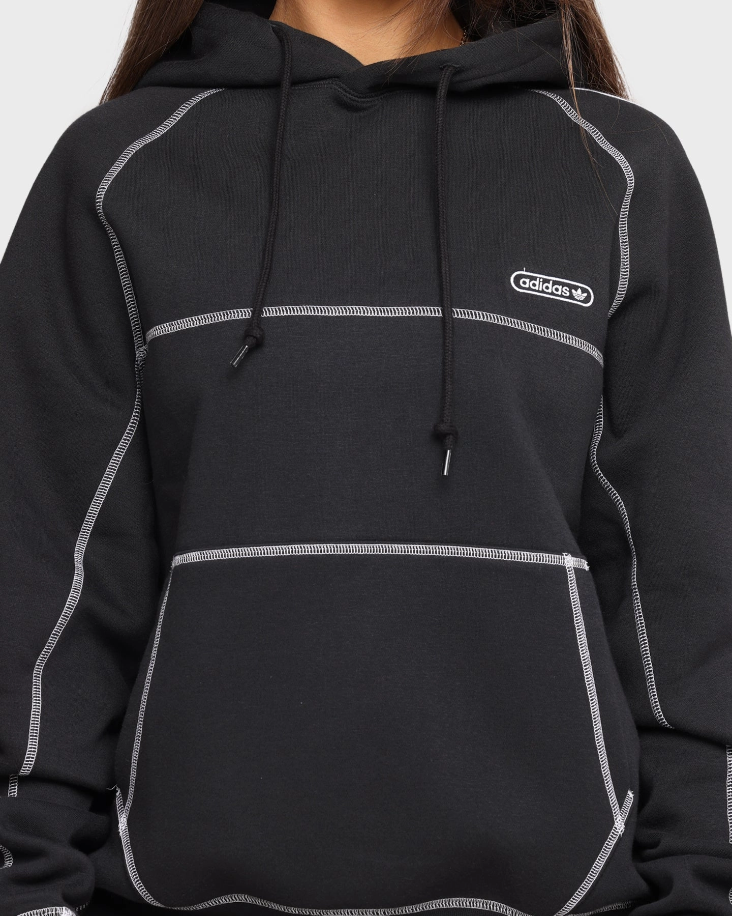 Adidas Contrast Stitch Hoodie Black hunters