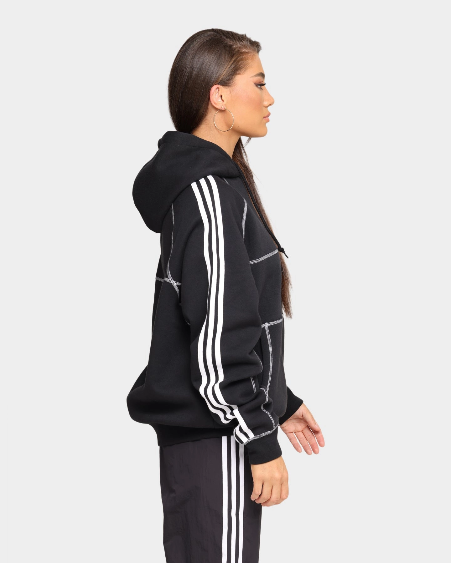 Thermal regulation Adidas Contrast Stitch Hoodie Black