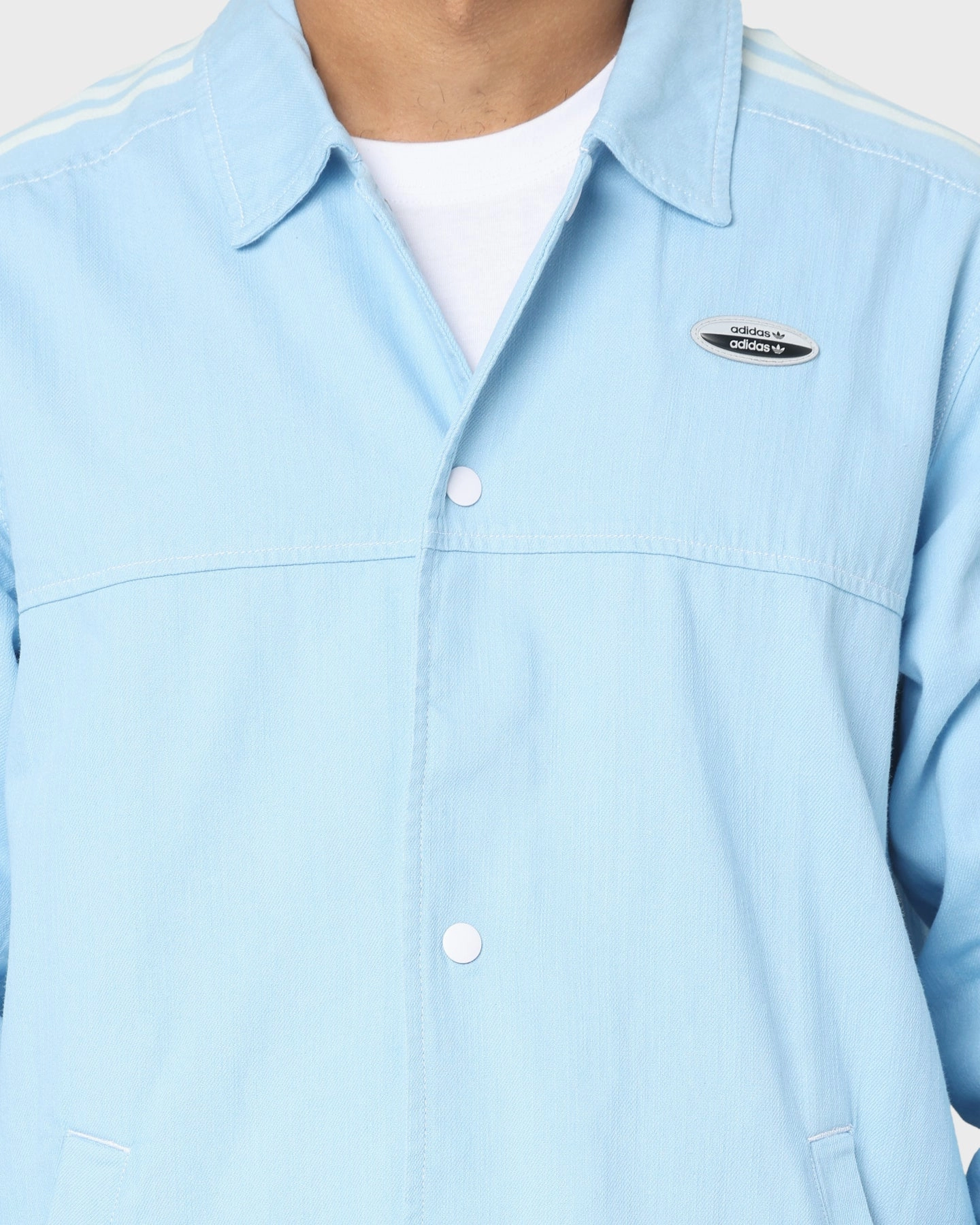 City Ready Adventure Ready Adidas Denim Jacket Clear Blue