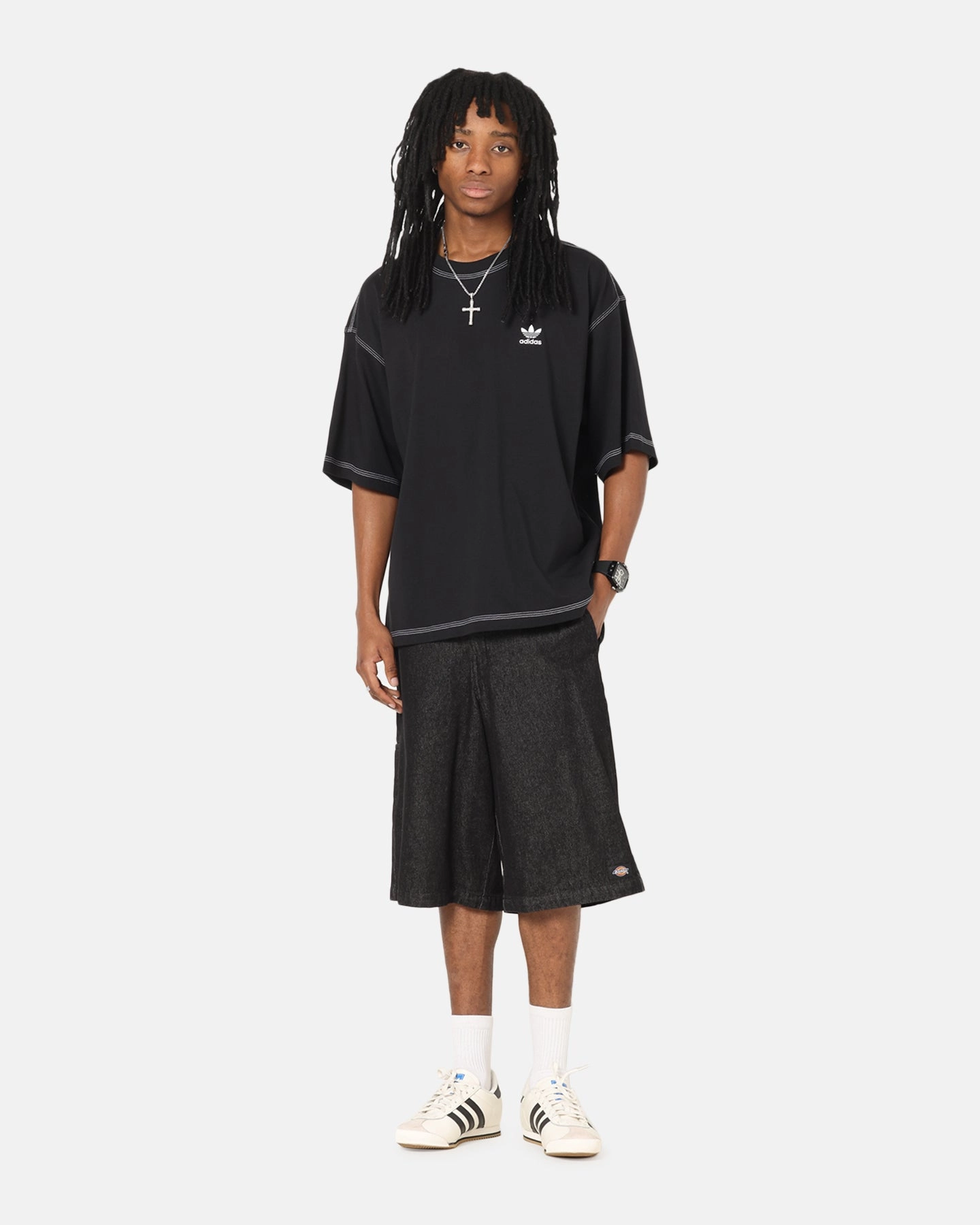 Reinforced Shoulders Anti Pilling Surface Adidas Essentials T-Shirt Black