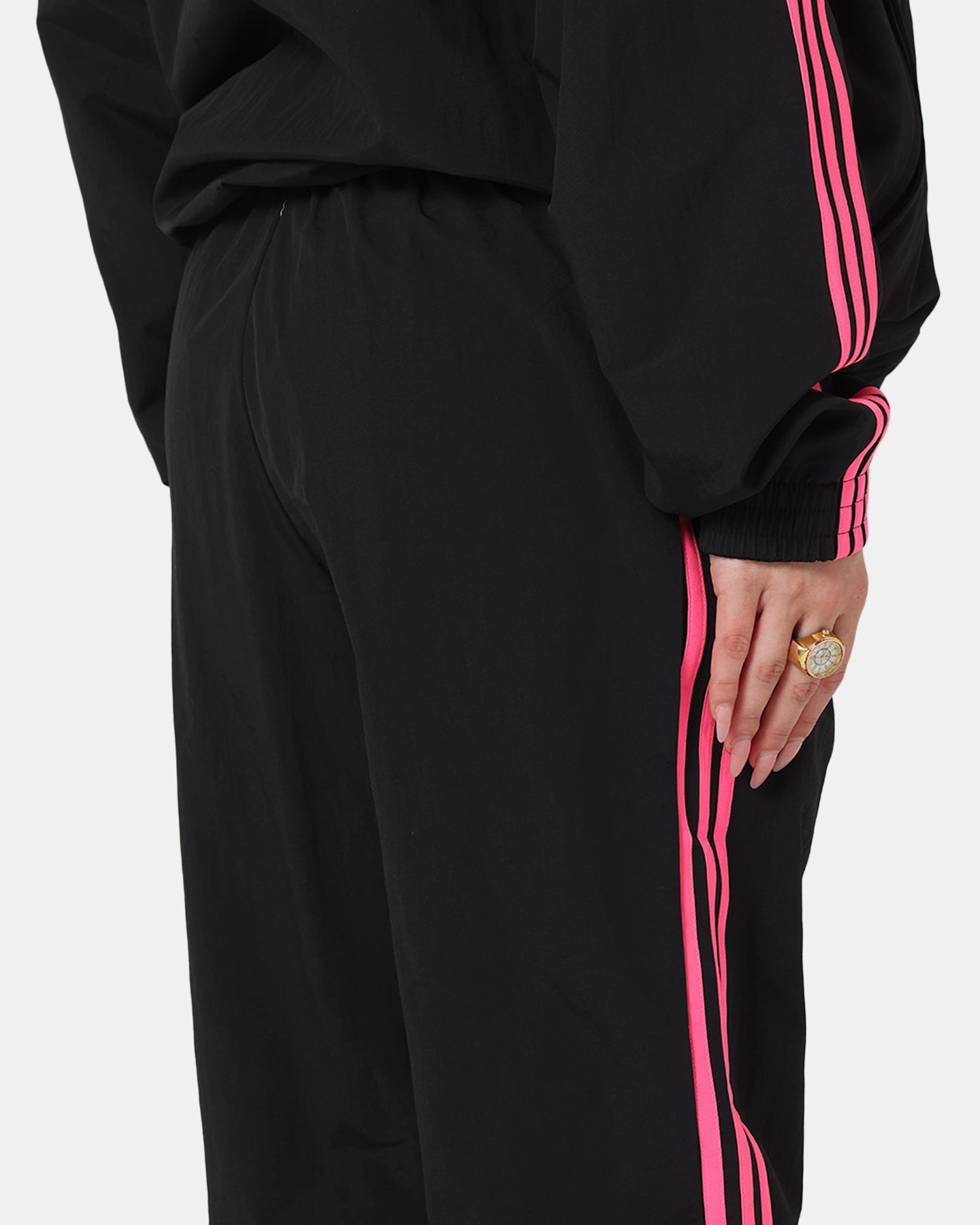 Adidas Firebird Pants Black/Lucid Pink Fashionable Look