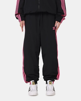 Adidas Firebird Pants Black/Lucid Pink smooth zipper Light Fit