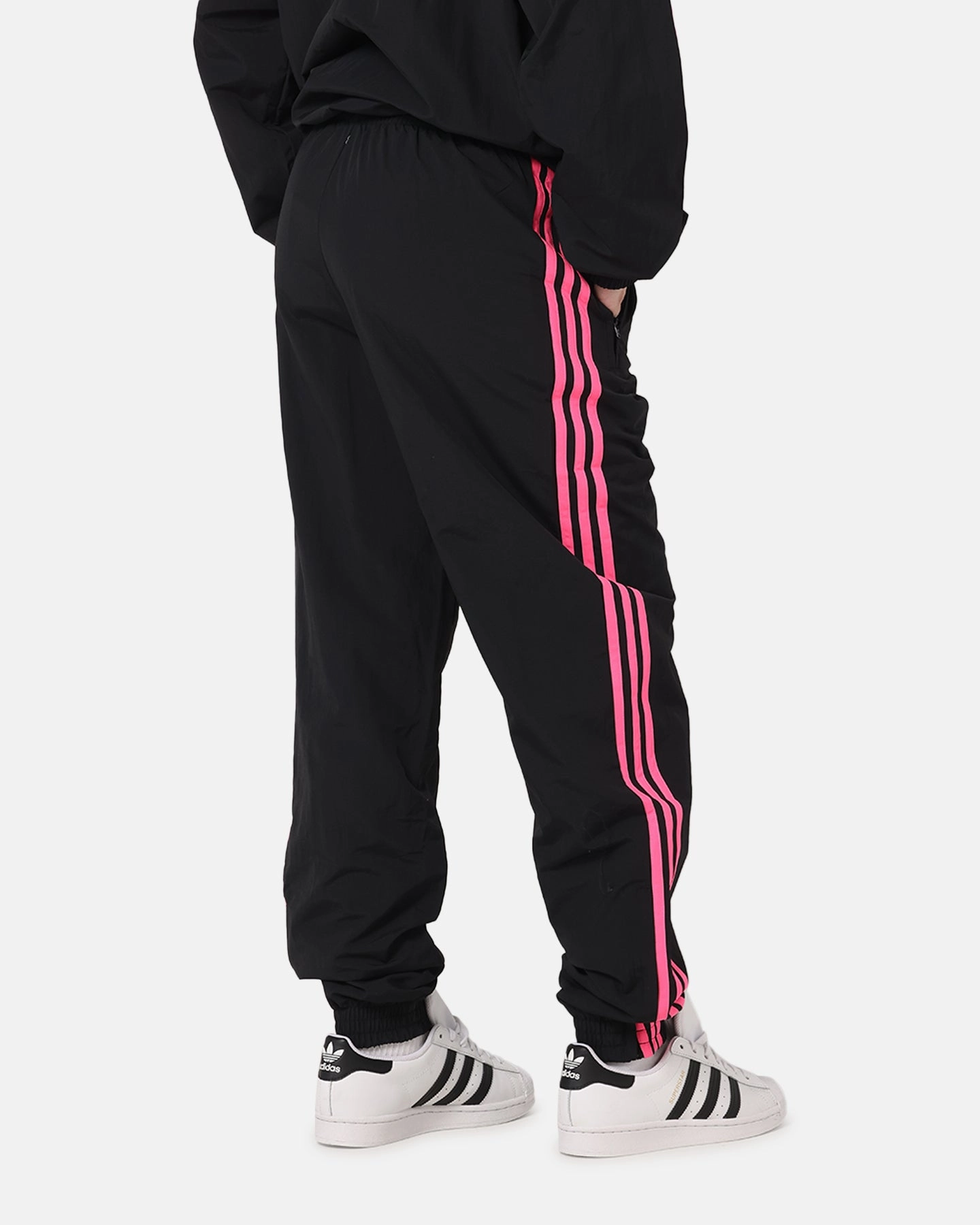 Adidas Firebird Pants Black/Lucid Pink snag resistant
