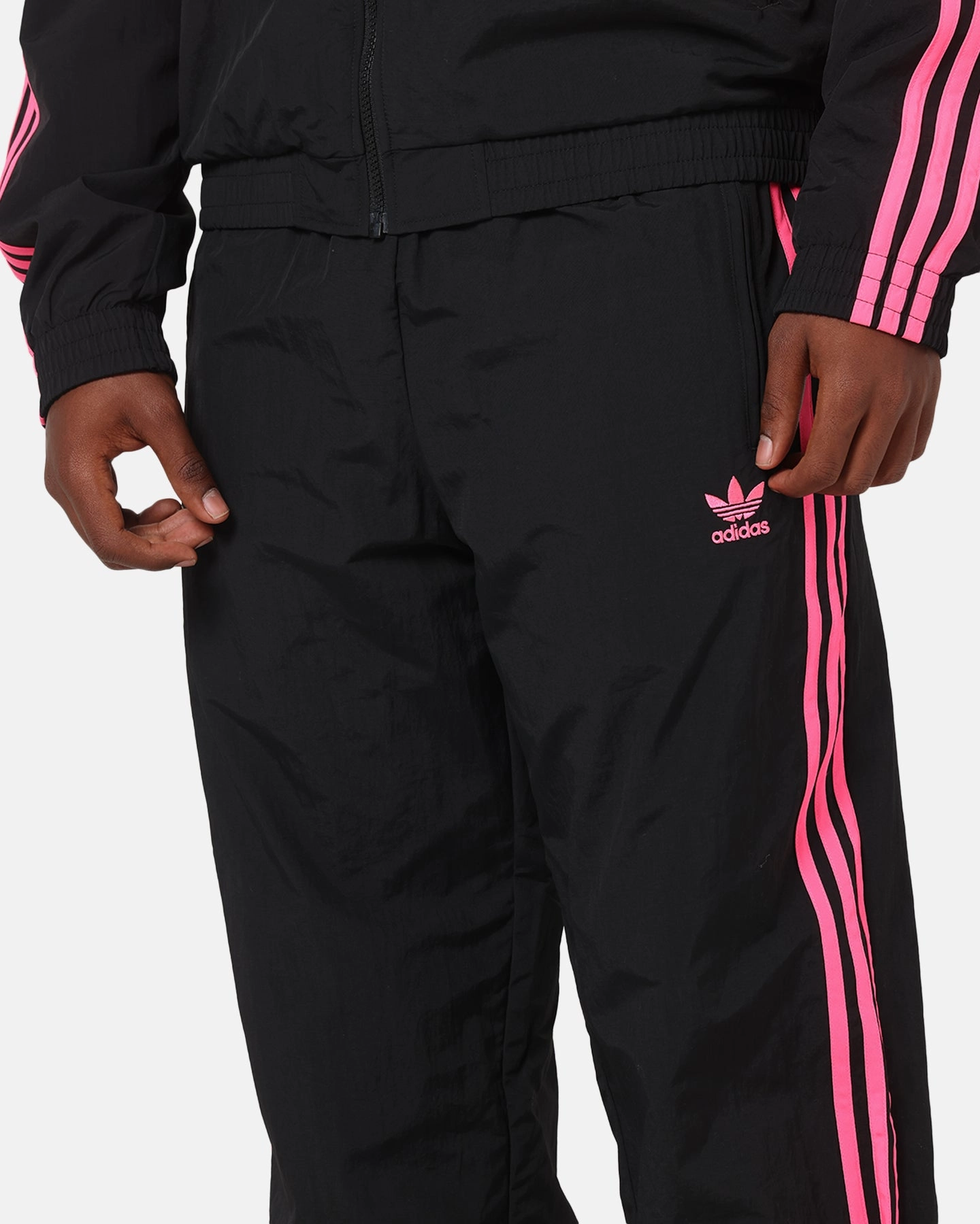Simple Comfort Adidas Firebird Pants Black/Lucid Pink