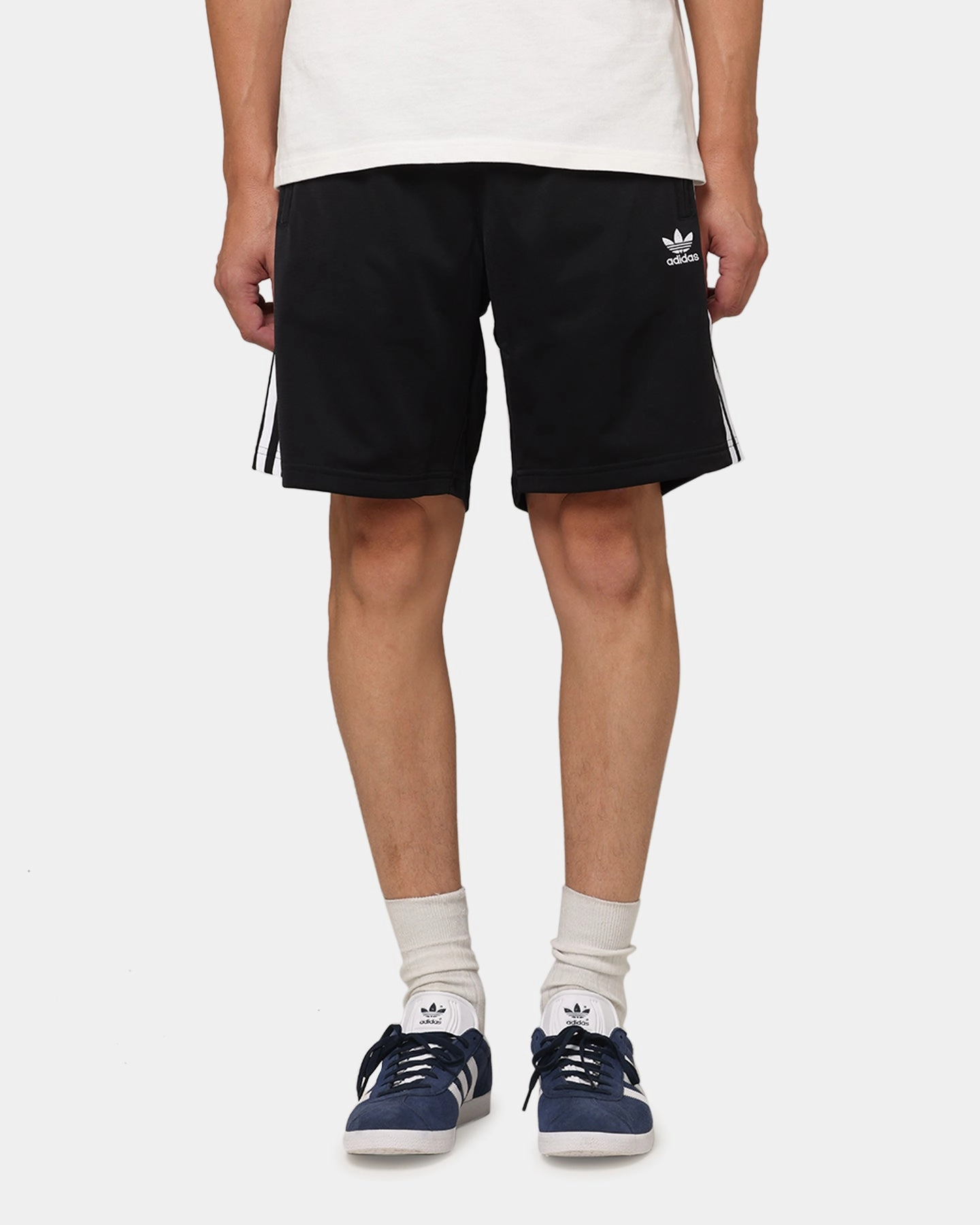 Adidas Firebird Shorts Black/White Soft Waist