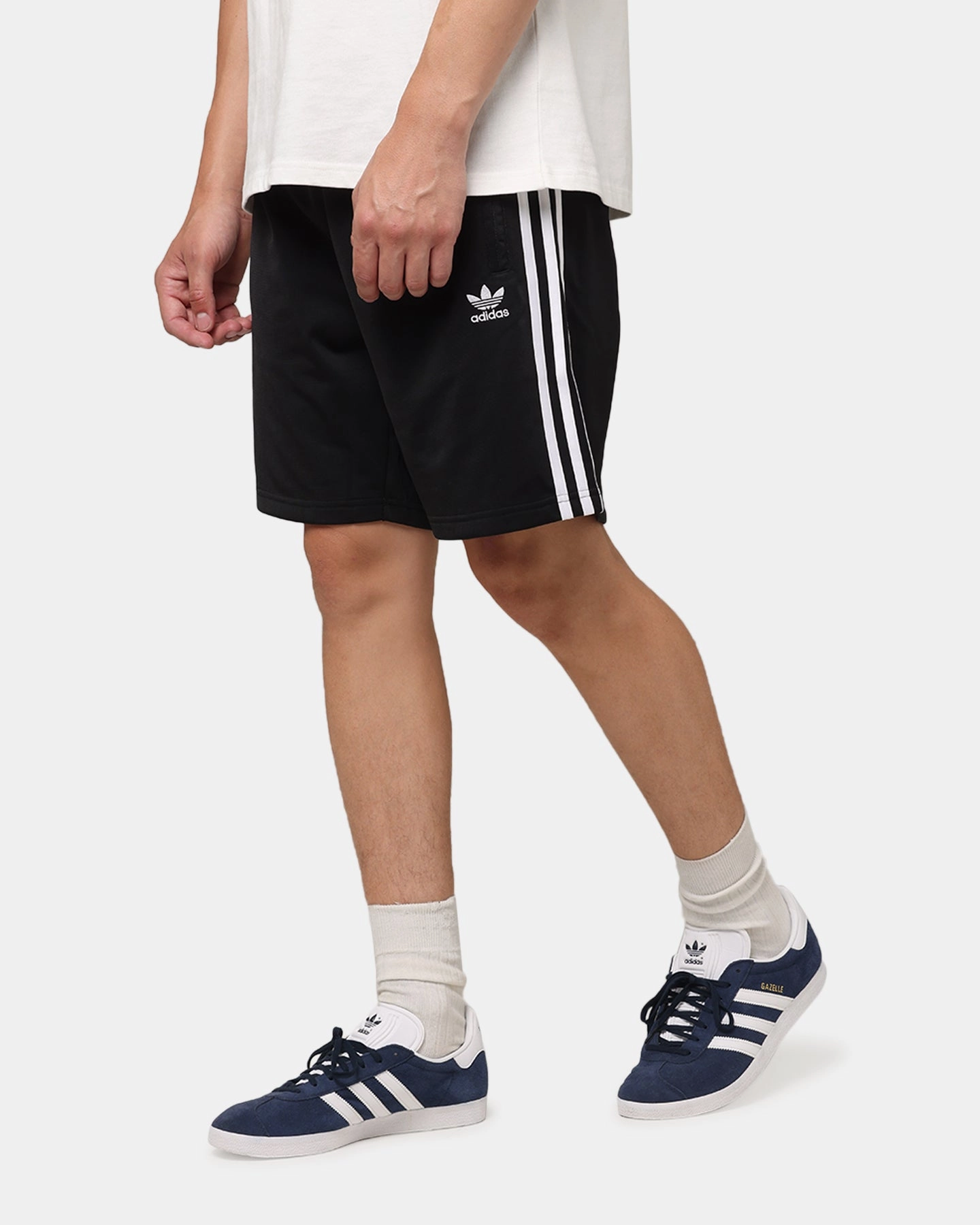 housewarming gift Stretch Woven Fabric Adidas Firebird Shorts Black/White