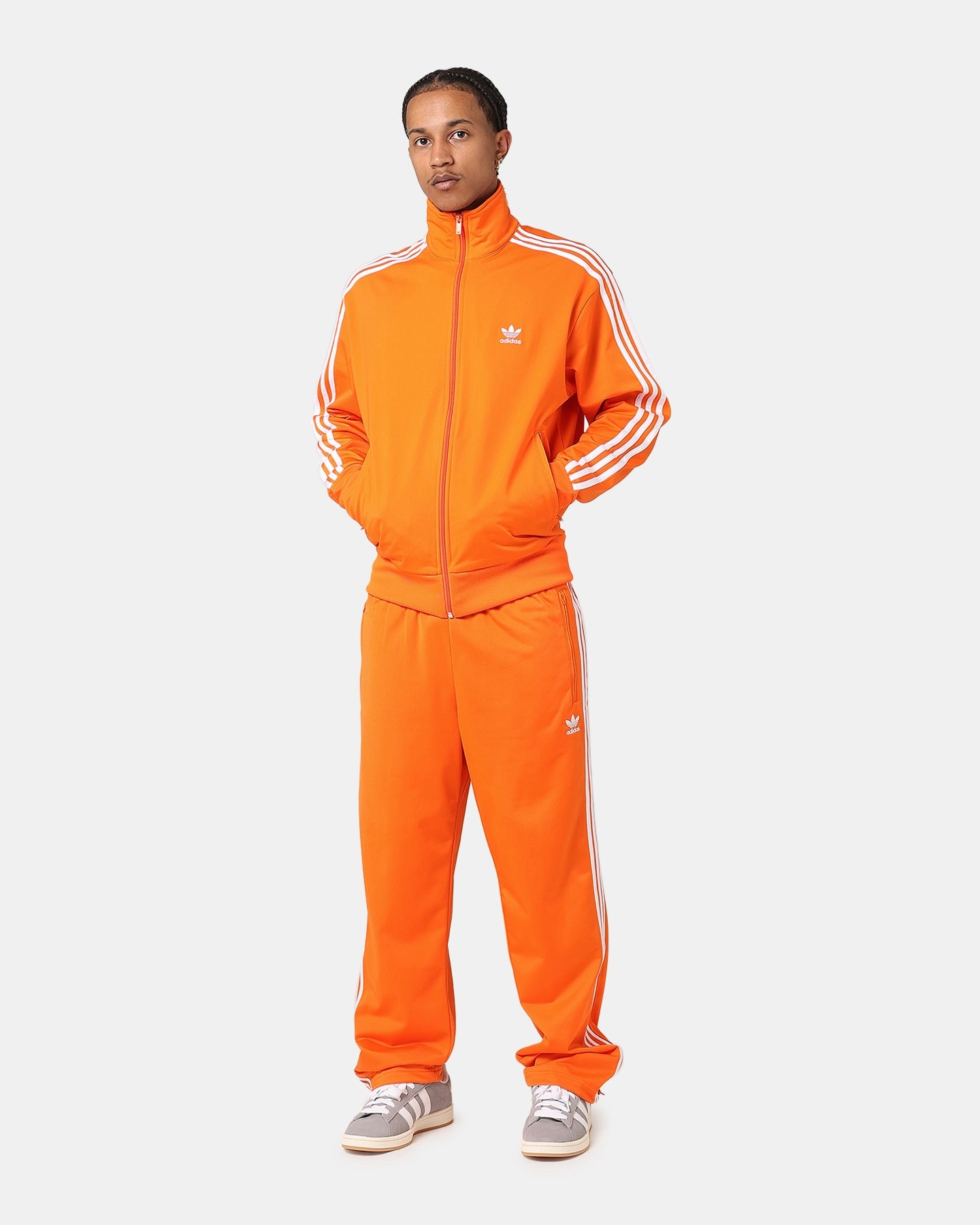 Adidas Firebird Track Jacket Orange Eco-Friendly Fabric
