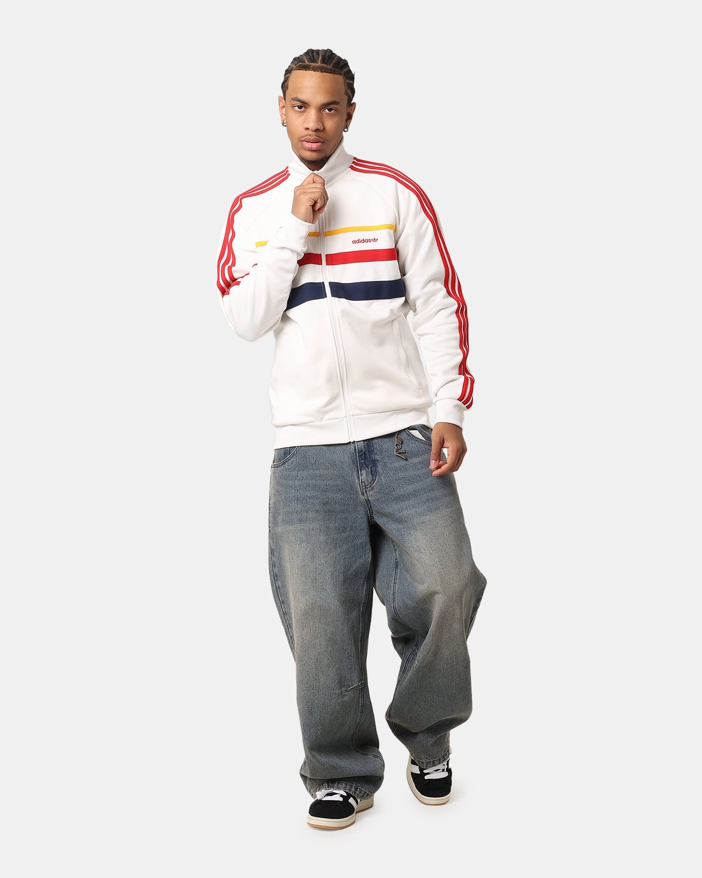 Flexible Layer Adidas First Track Jacket Cloud White