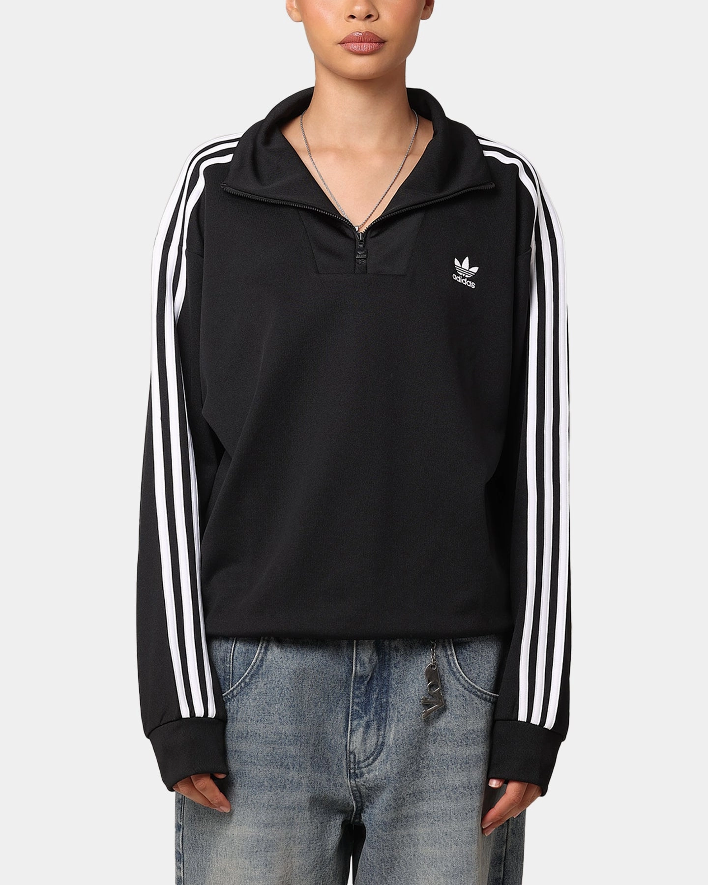 Adidas Funnel Neck Track Jacket Black Badge