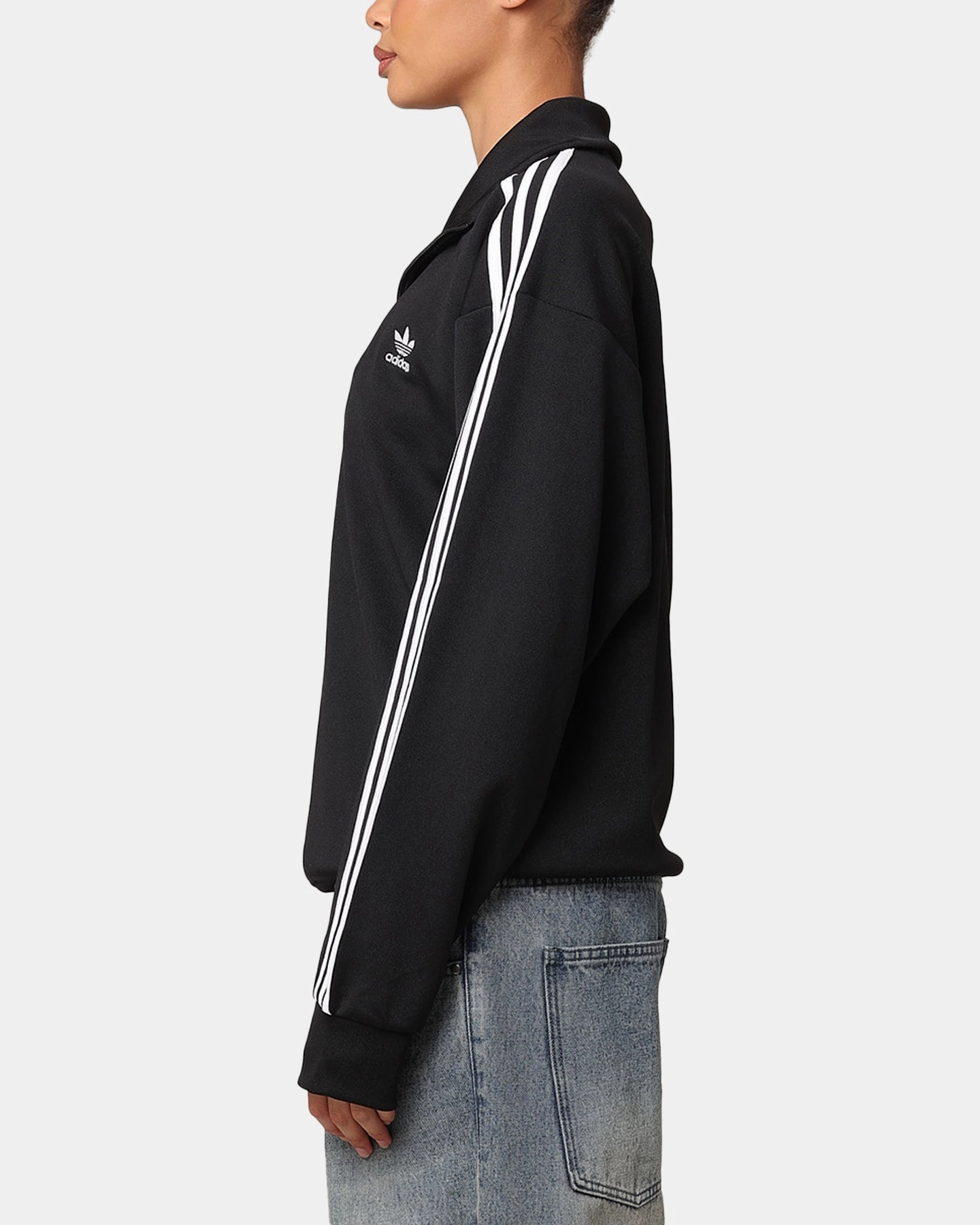 Stroll Adidas Funnel Neck Track Jacket Black