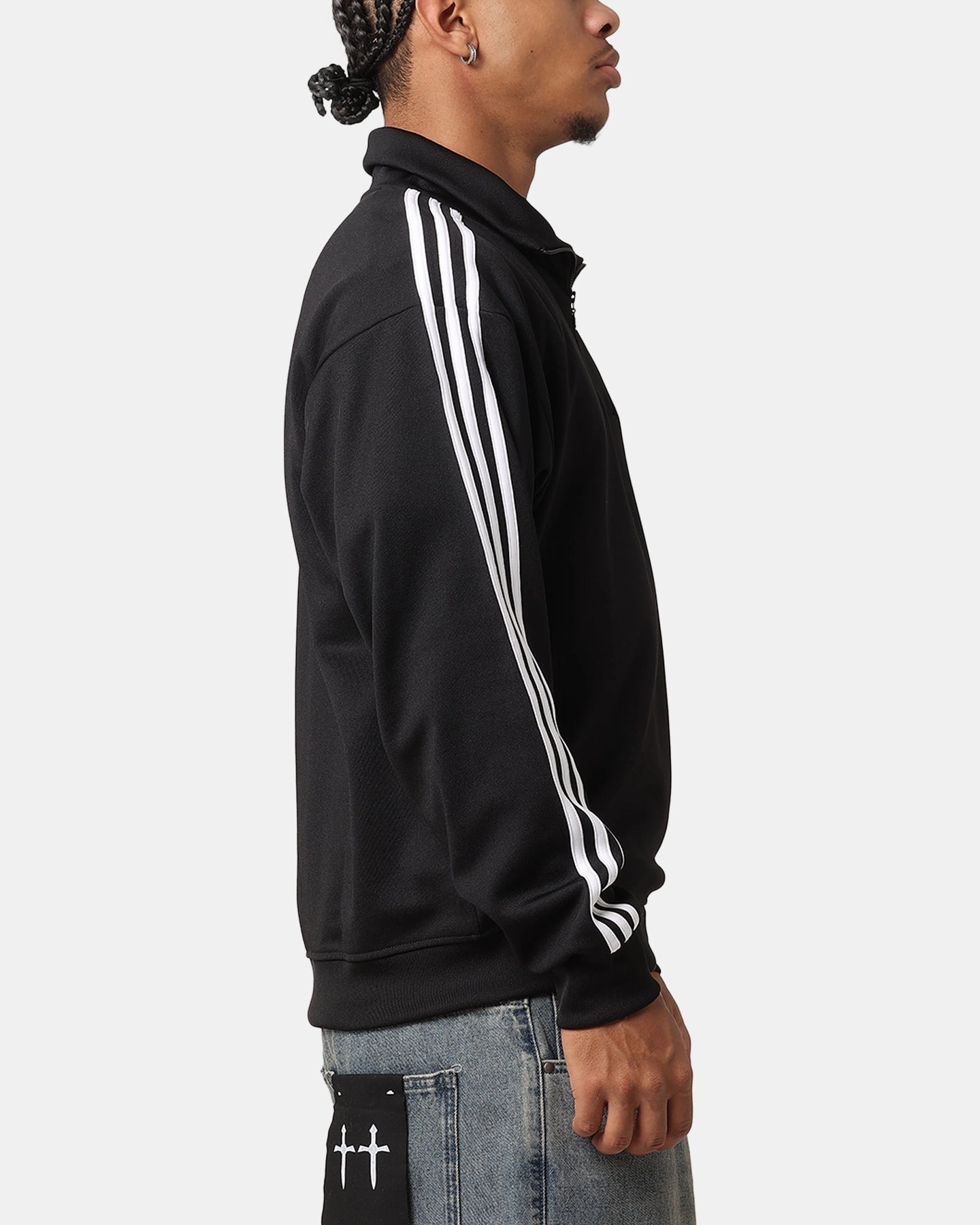 Bright Tones Adidas Funnel Neck Track Jacket Black