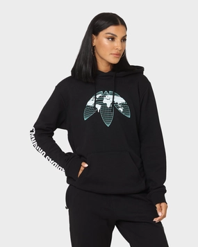 Adidas Graphics United Hoodie Black Checkered Lockdown Hood Toggle