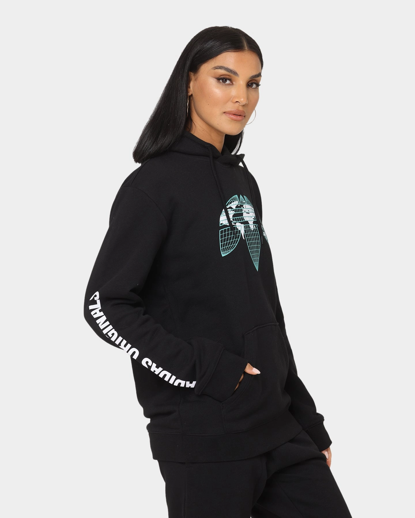 Adidas Graphics United Hoodie Black ZipperClosure