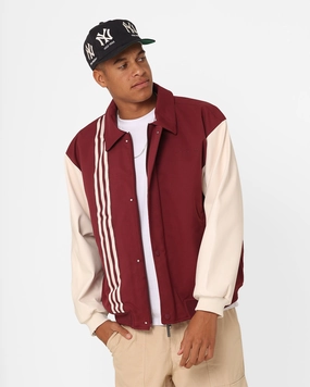 Ergonomic Design Display Adidas Metro Varsity Jacket Shadow Red