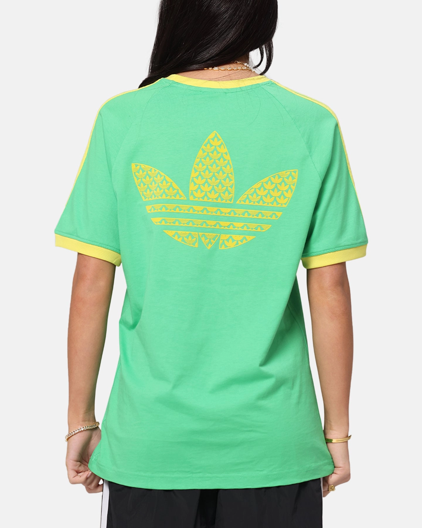Adidas Monogram Cali T-Shirt Green Valentine's Day Relaxed fit style