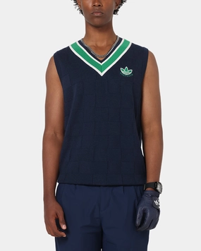Taped Edges Stylish Chill Piece Adidas Originals Knit Vest Night Indigo