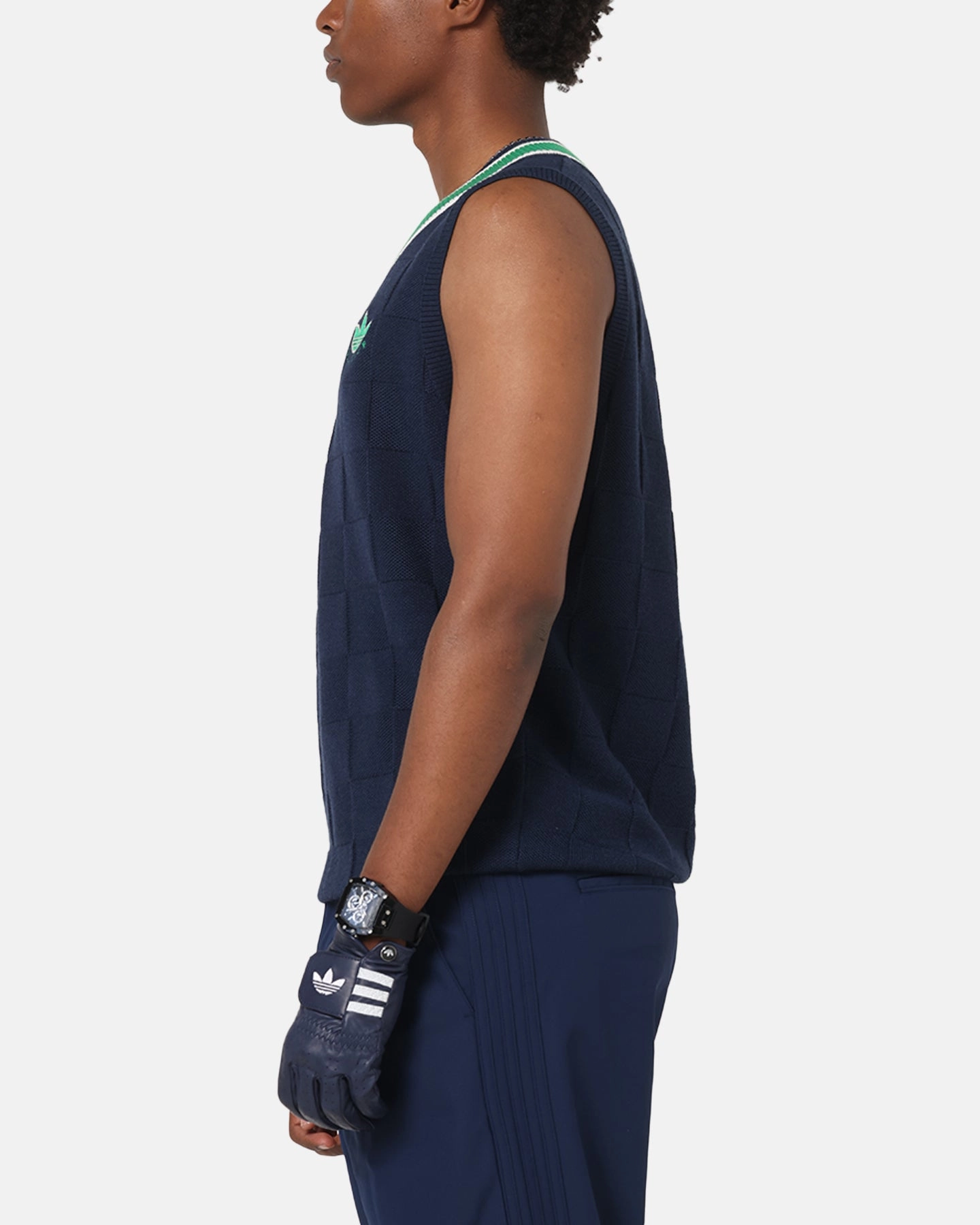Adidas Originals Knit Vest Night Indigo Tear Resistant Panels Frictionless Inner Layer