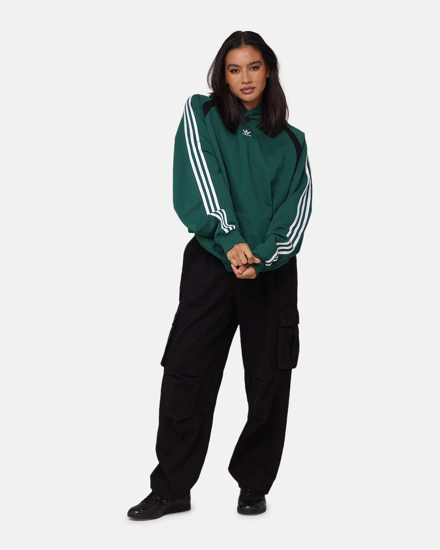 HydrationCompatible Pocket sports practice Adidas Oversized Hoodie Collegiate Green