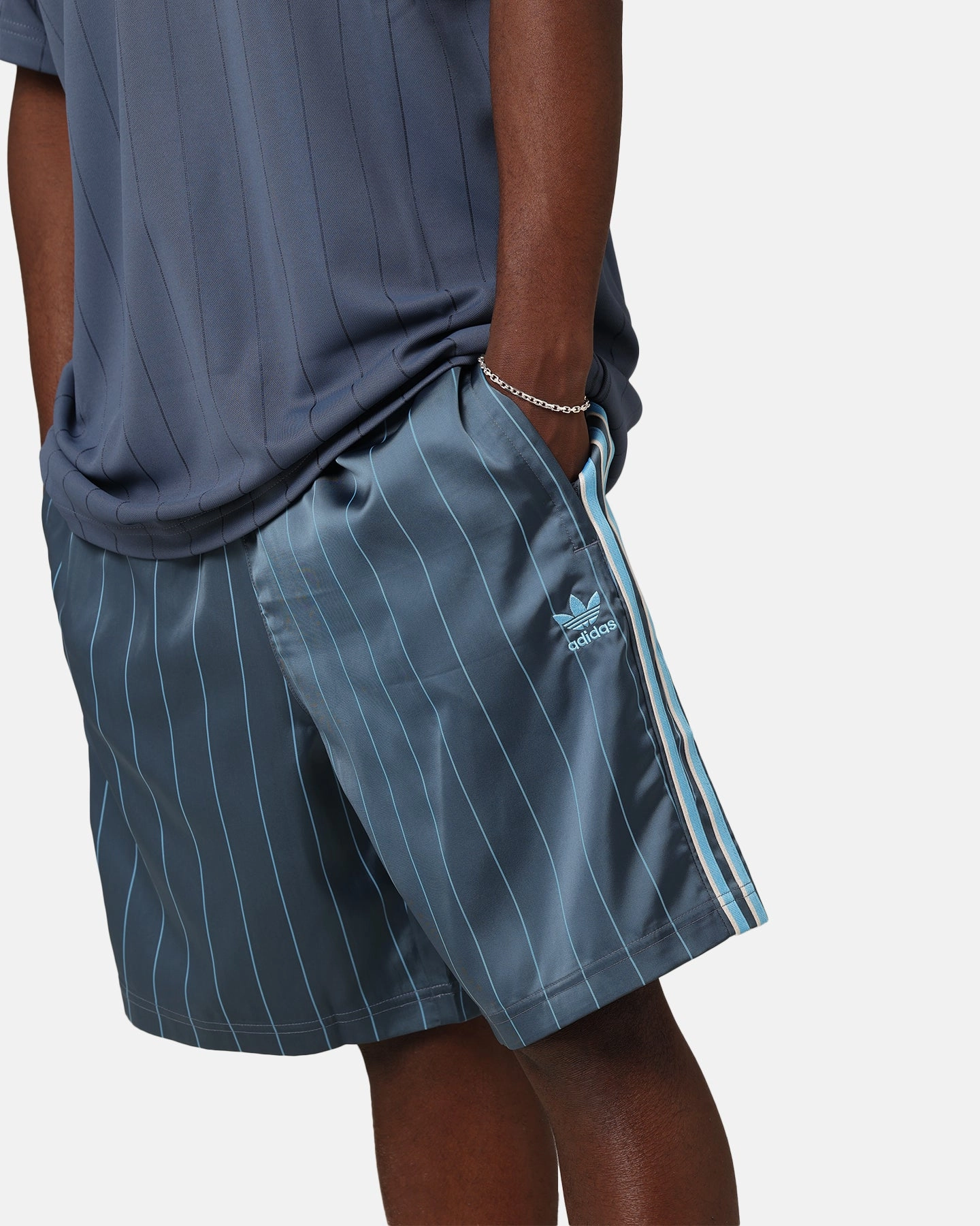 Adidas Pinstripe Sprinter Shorts Preloved Ink Eco-friendly