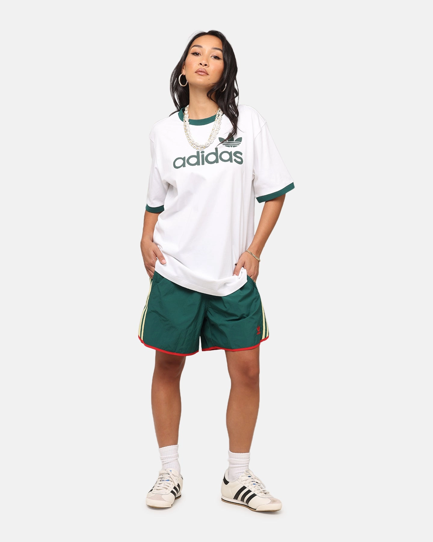 Adidas Simple T-Shirt White Flexible Cuff Design