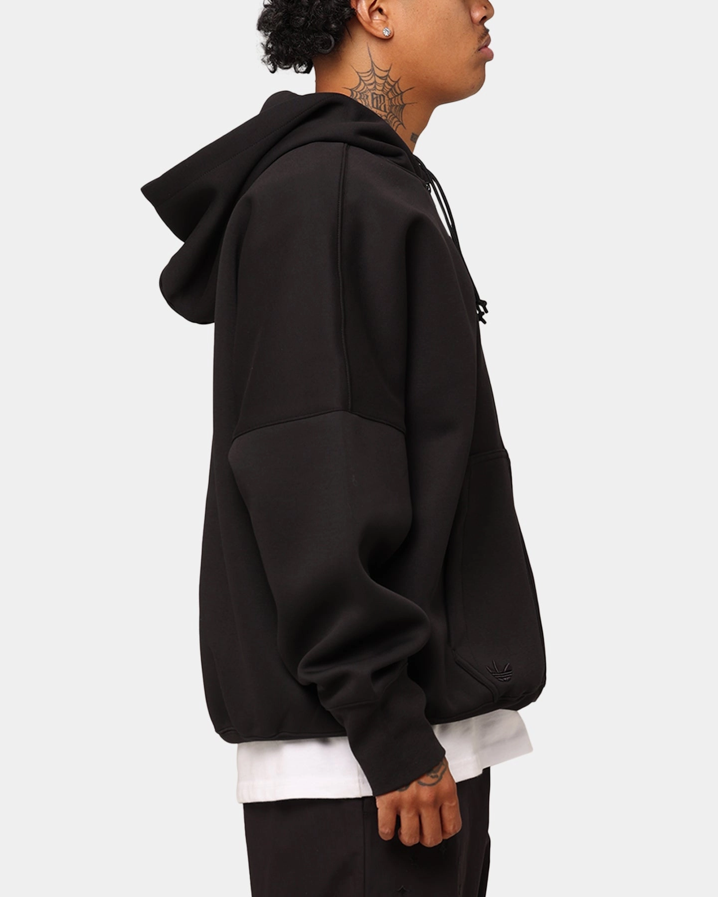 Adidas Street Neuclassics Full-Zip Hoodie Black Eco Friendly Certified Heavy Duty Zipper