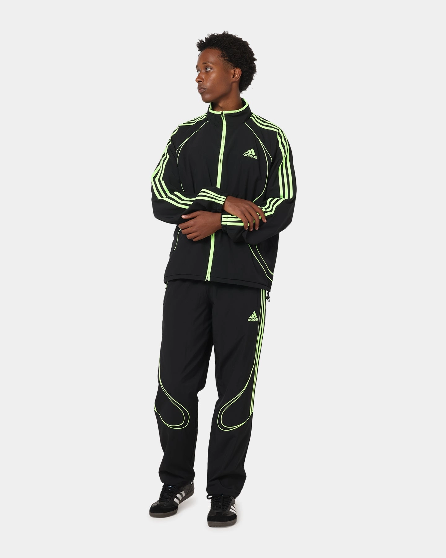Abrasion Resistant Surface Adidas Teamgeist Adicolor Track Jacket Black/Green