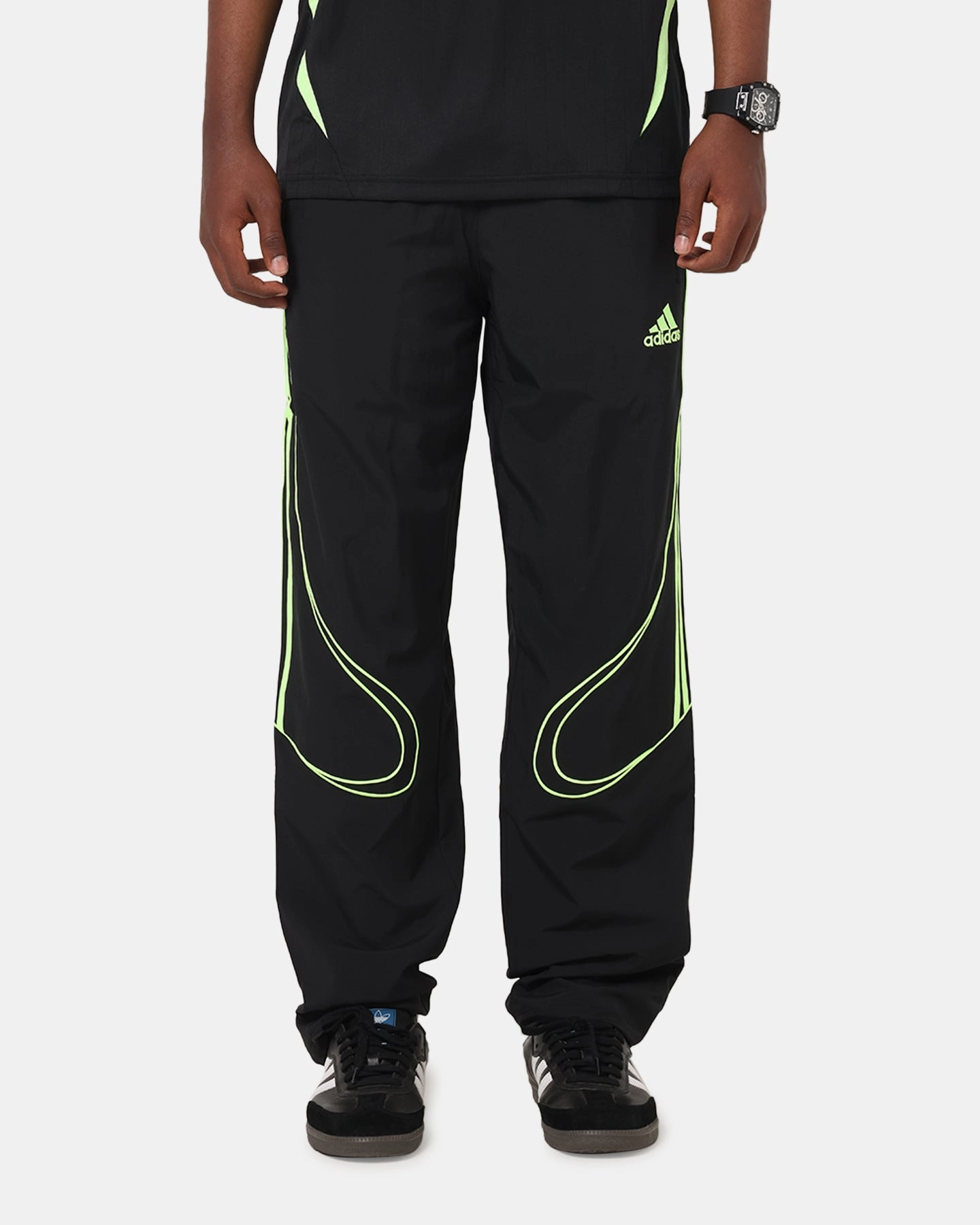 Chilly Comfort Daily Motion Adidas Teamgeist Adicolor Track Pants Black/Green