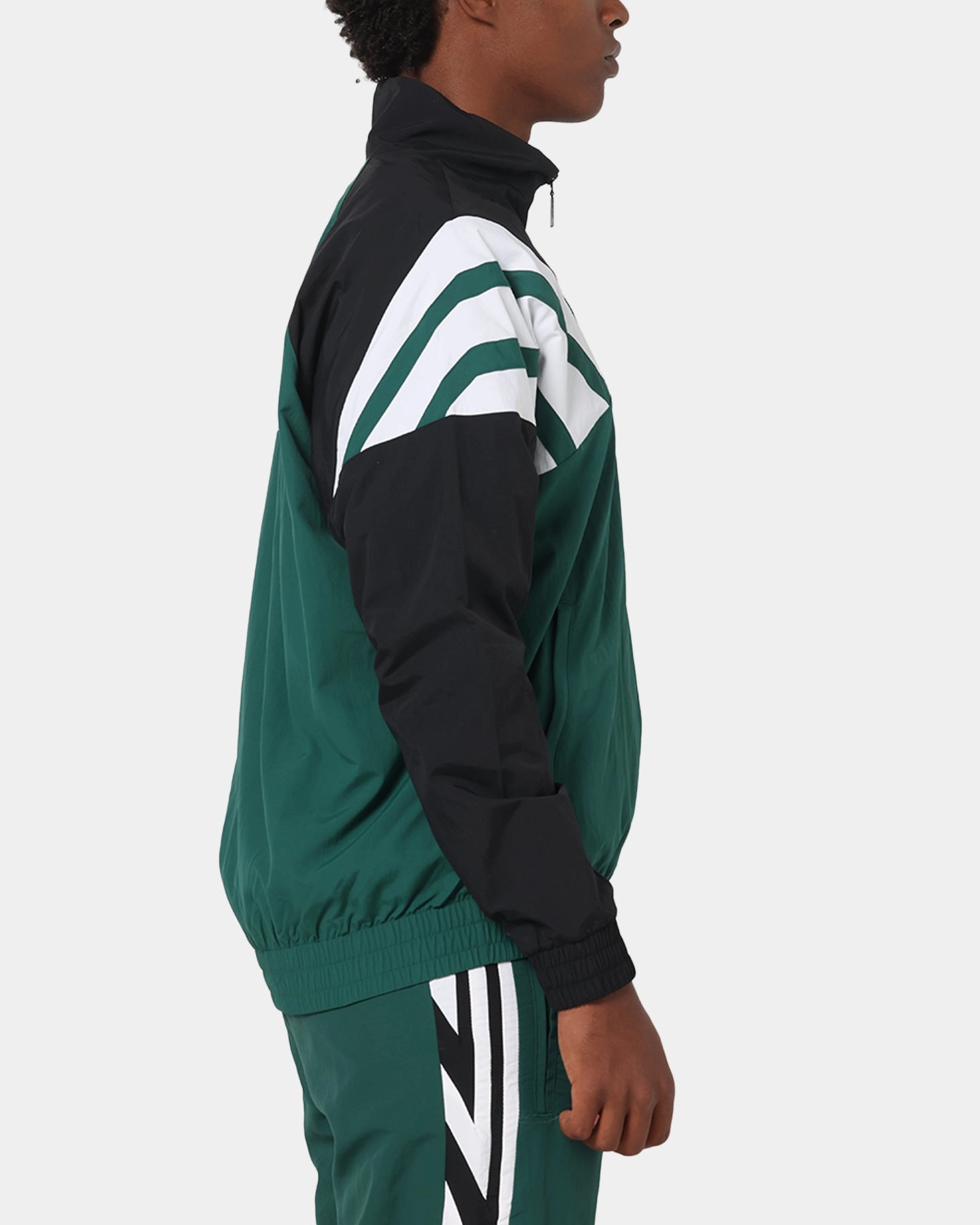 Adidas Track Jacket Green/Black floral back - to - school