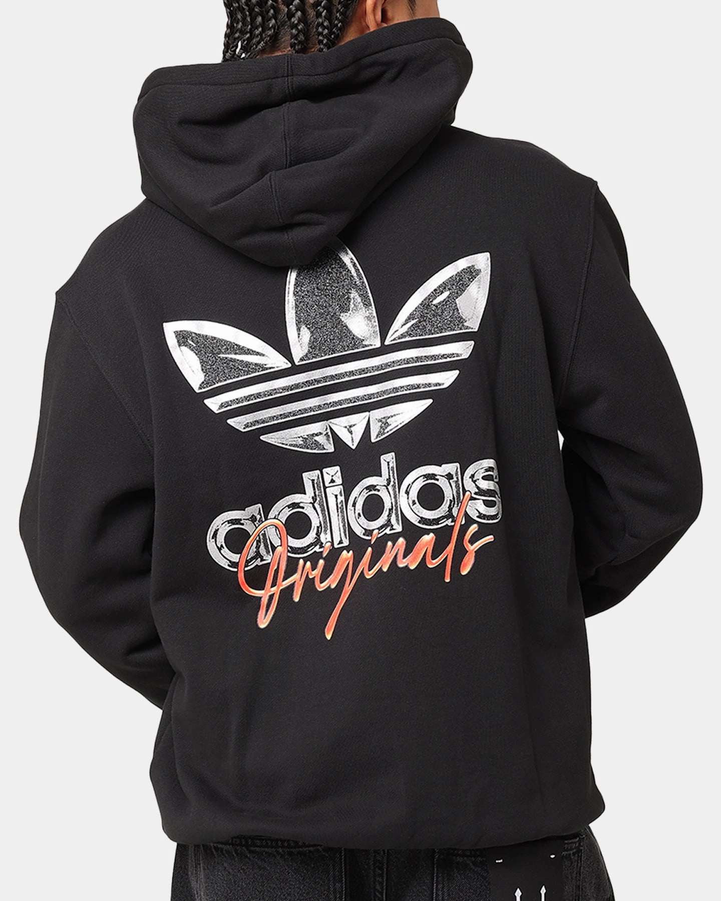 High Density Weave Adidas Trefoil Hoodie Black