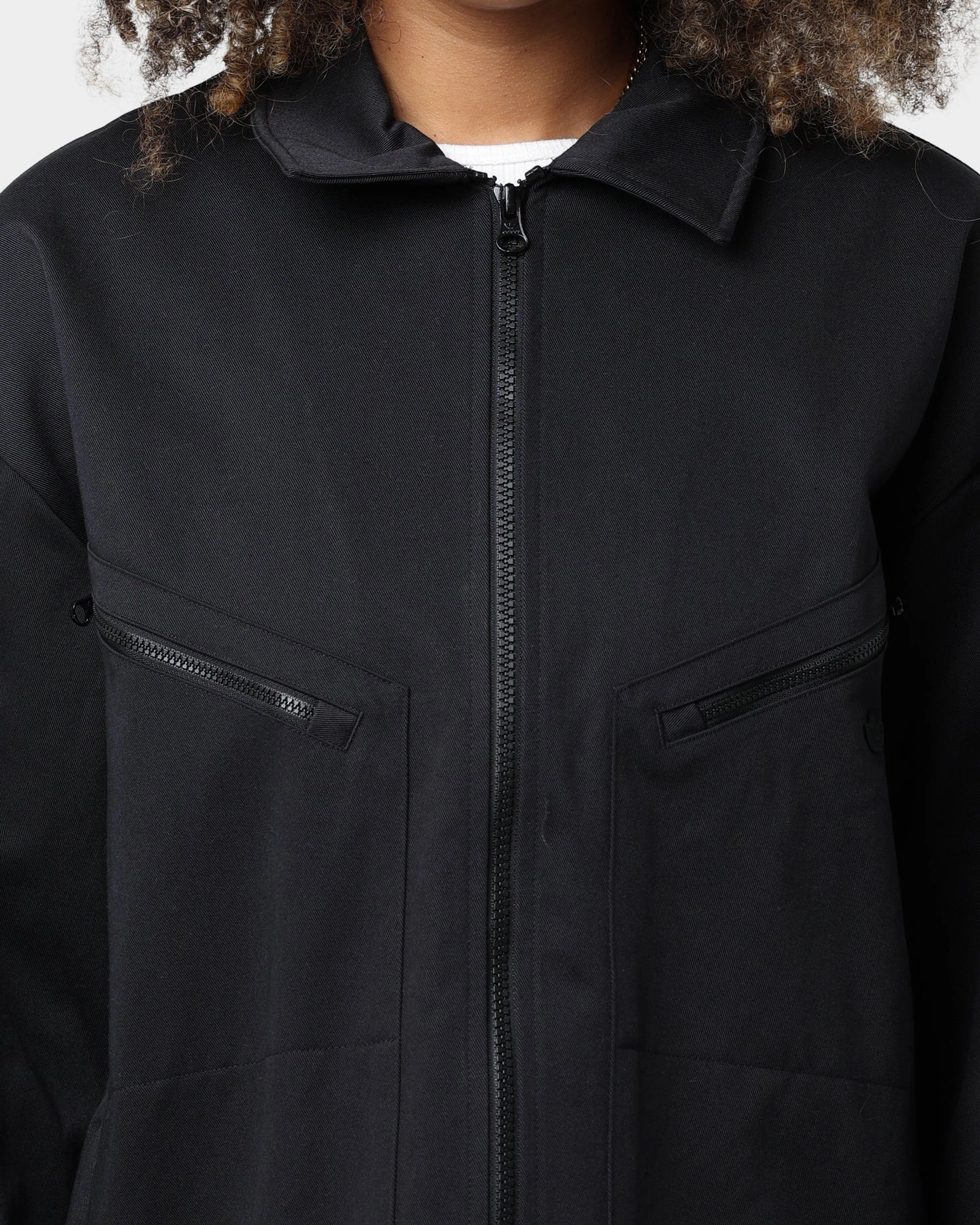 Adidas Trefoil Twill Blouson Jacket Black scarf