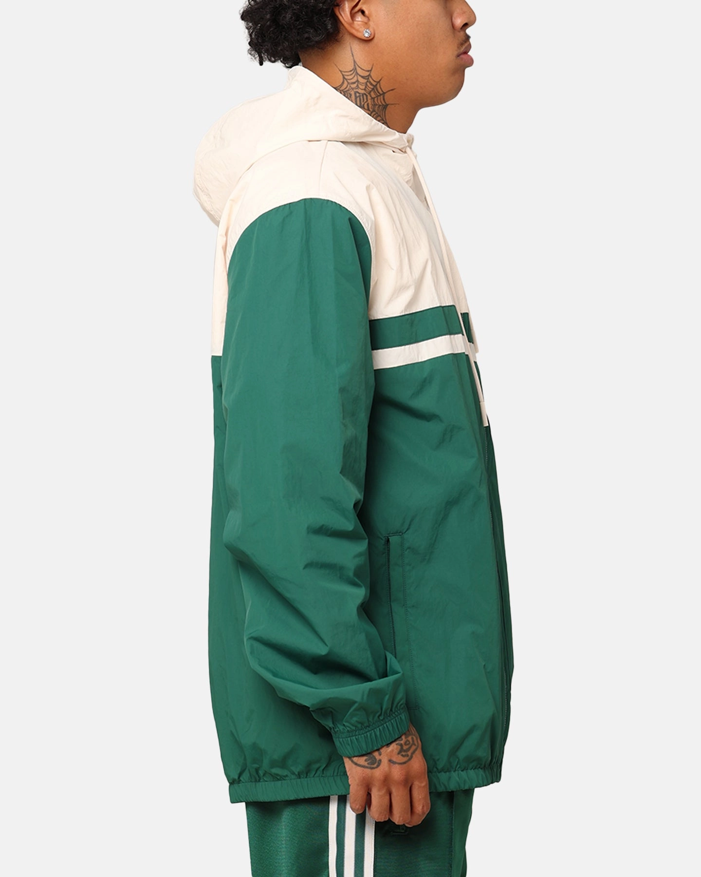 Noise Reducing Zippers State Adidas Windbreaker Jacket Green