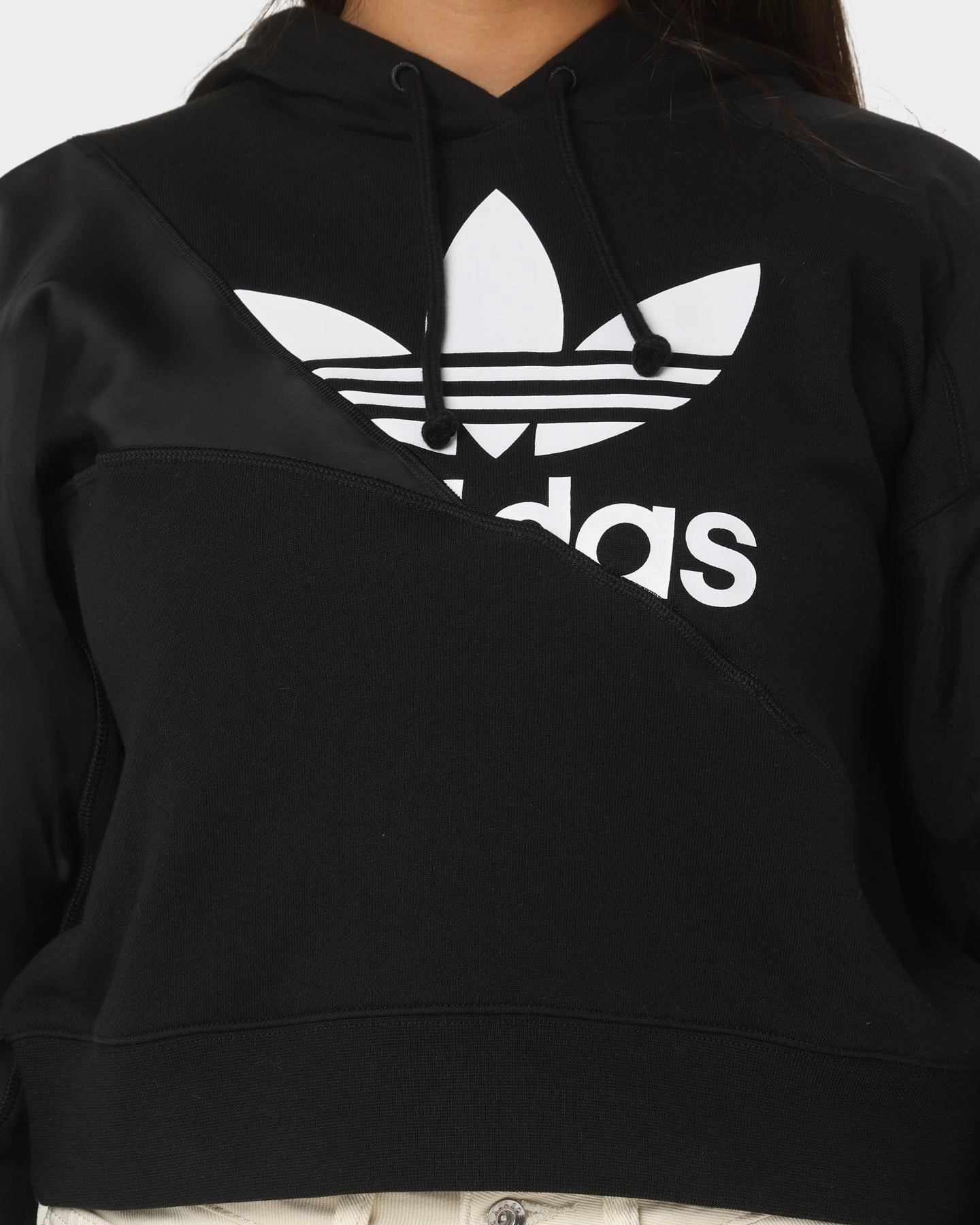 Adidas Women's Adicolor Split Trefoil Hoodie Black Revolutionize AntiStaticLining