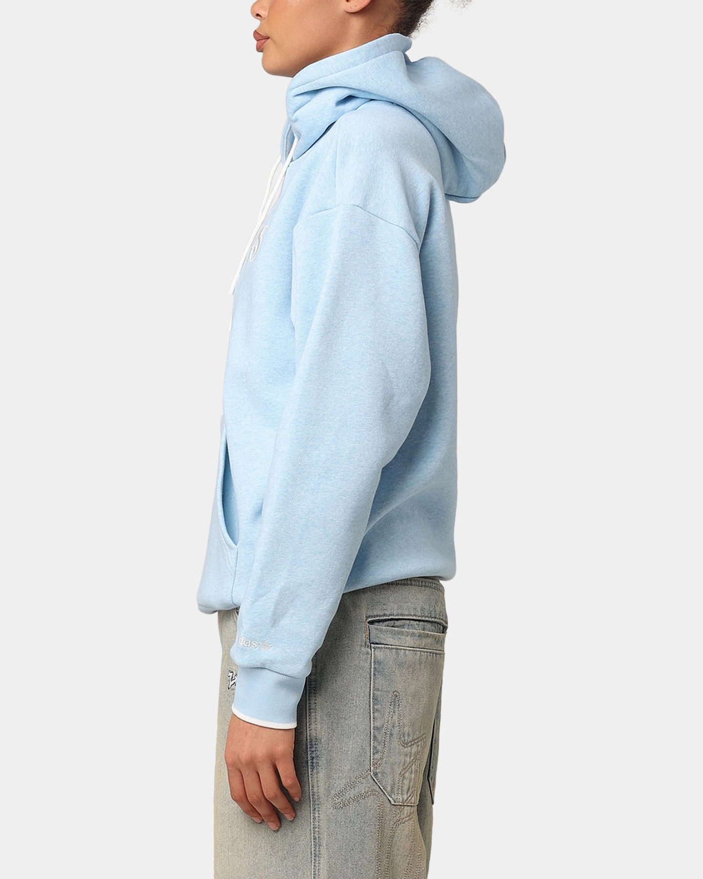 Adidas Women's Graphic Hoodie Clear Sky Mel Odor Resistant Treatment